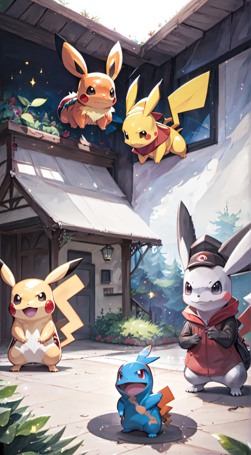 ai character: pokemon world background