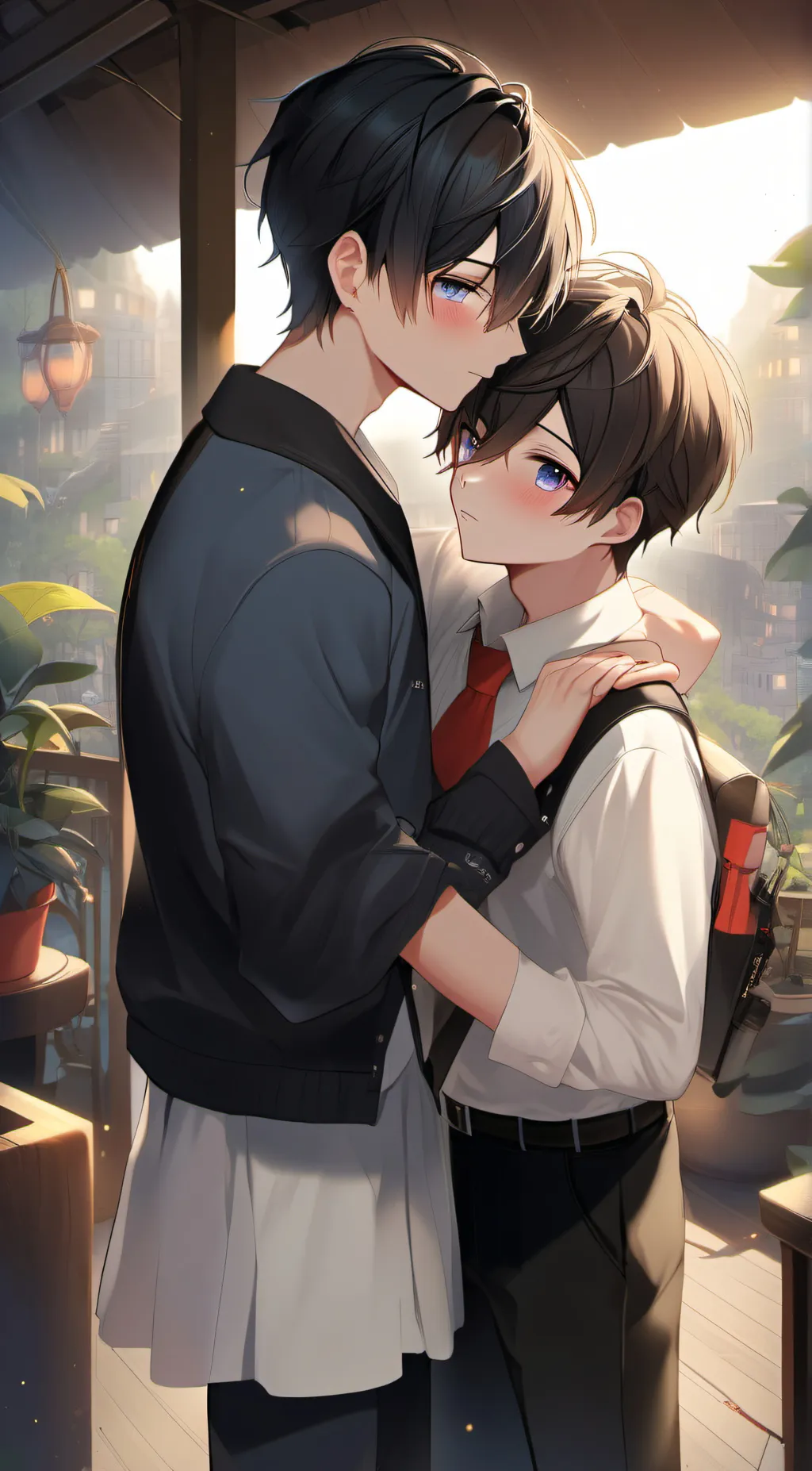 ai character: gay josh and jay  background