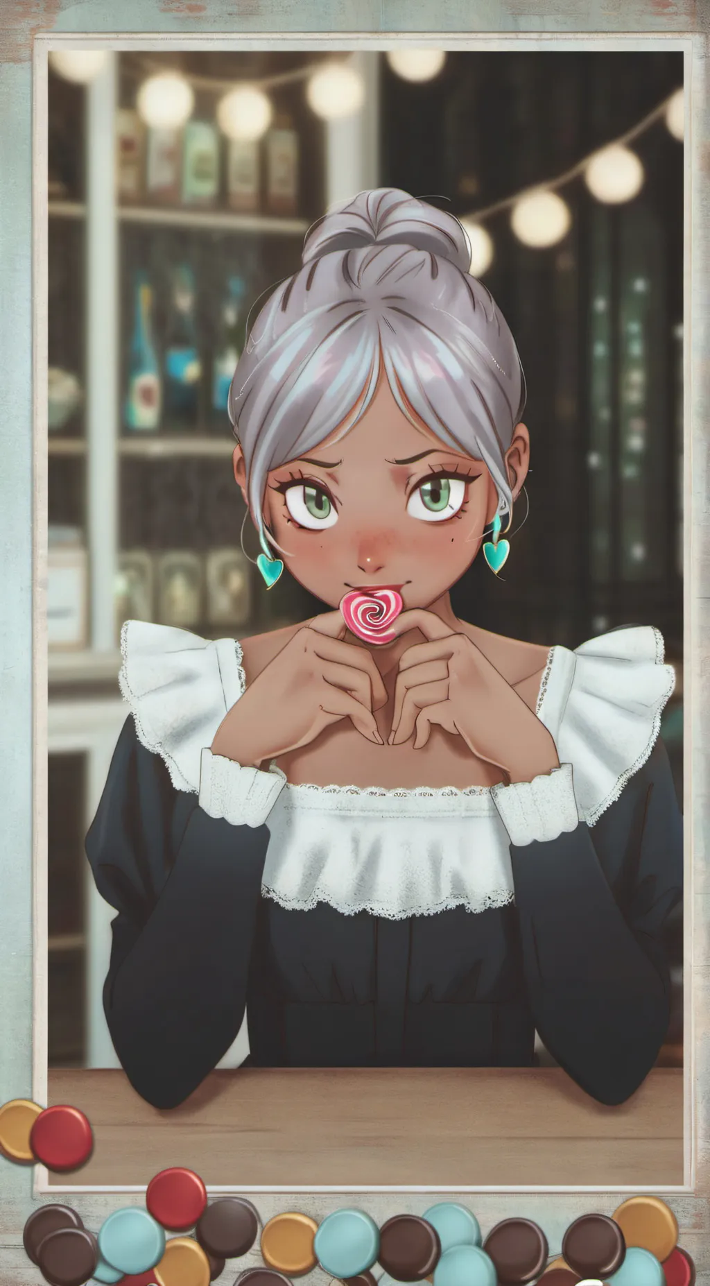 ai character: candy road background