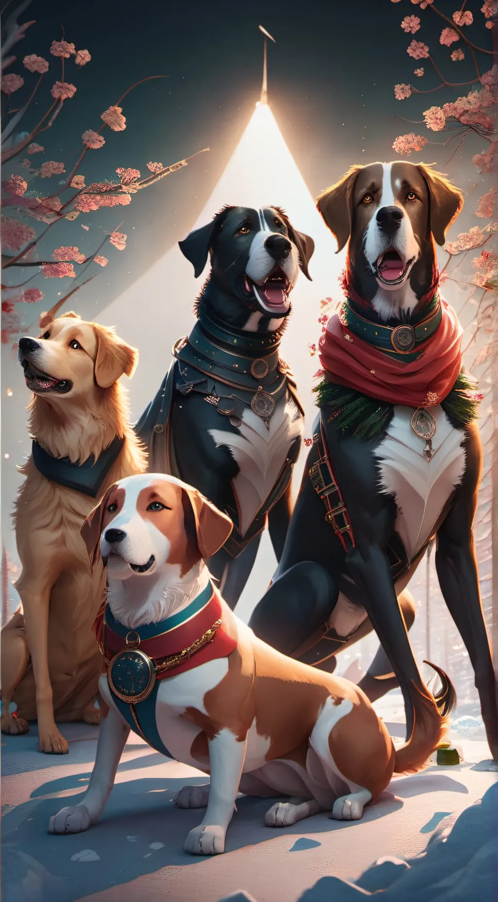 ai character: DOG PACK background