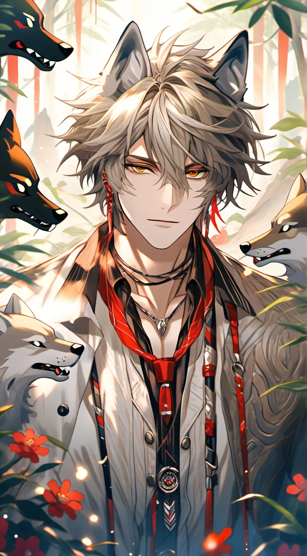 ai character: Andrew wolf background