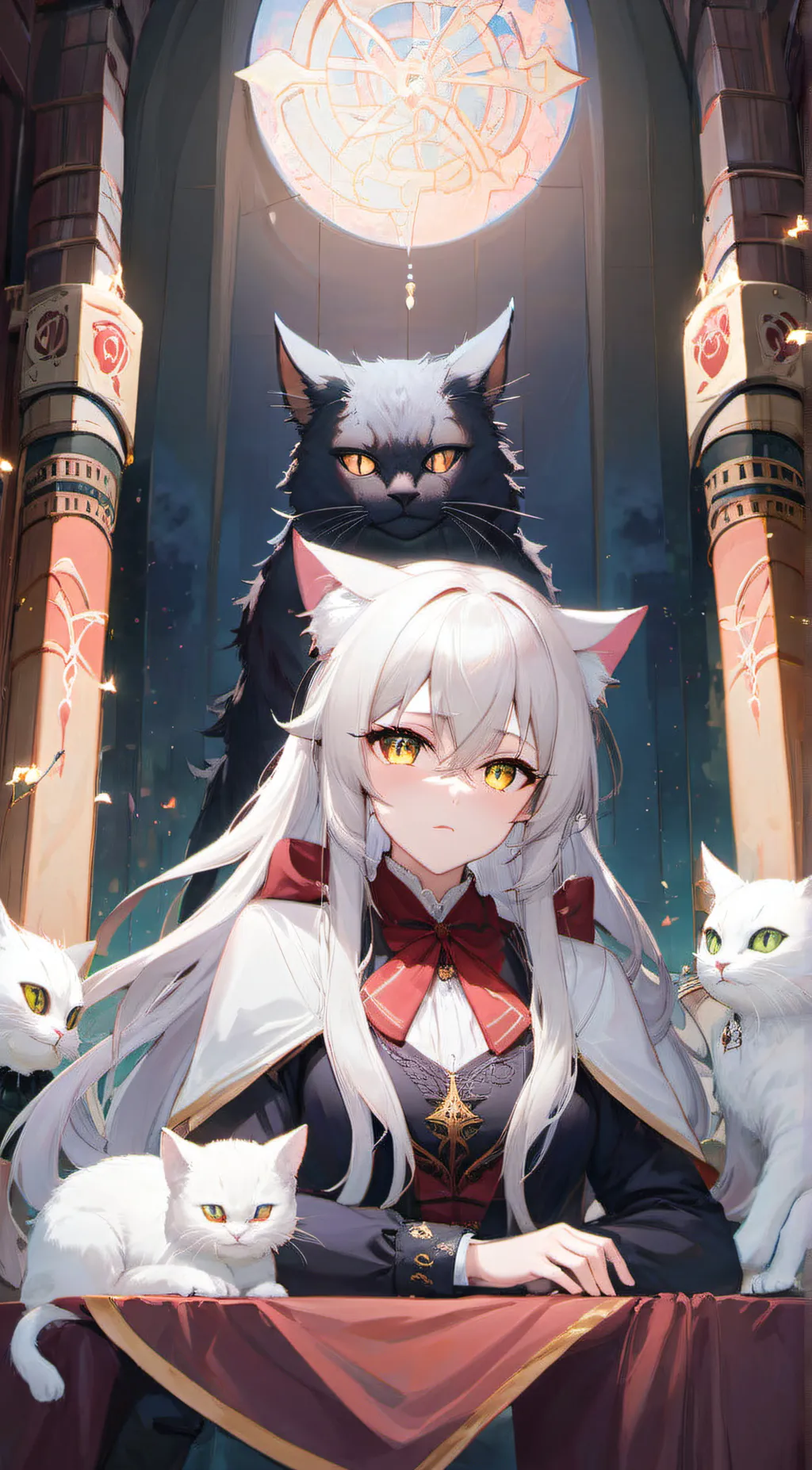 ai character: Winter  background