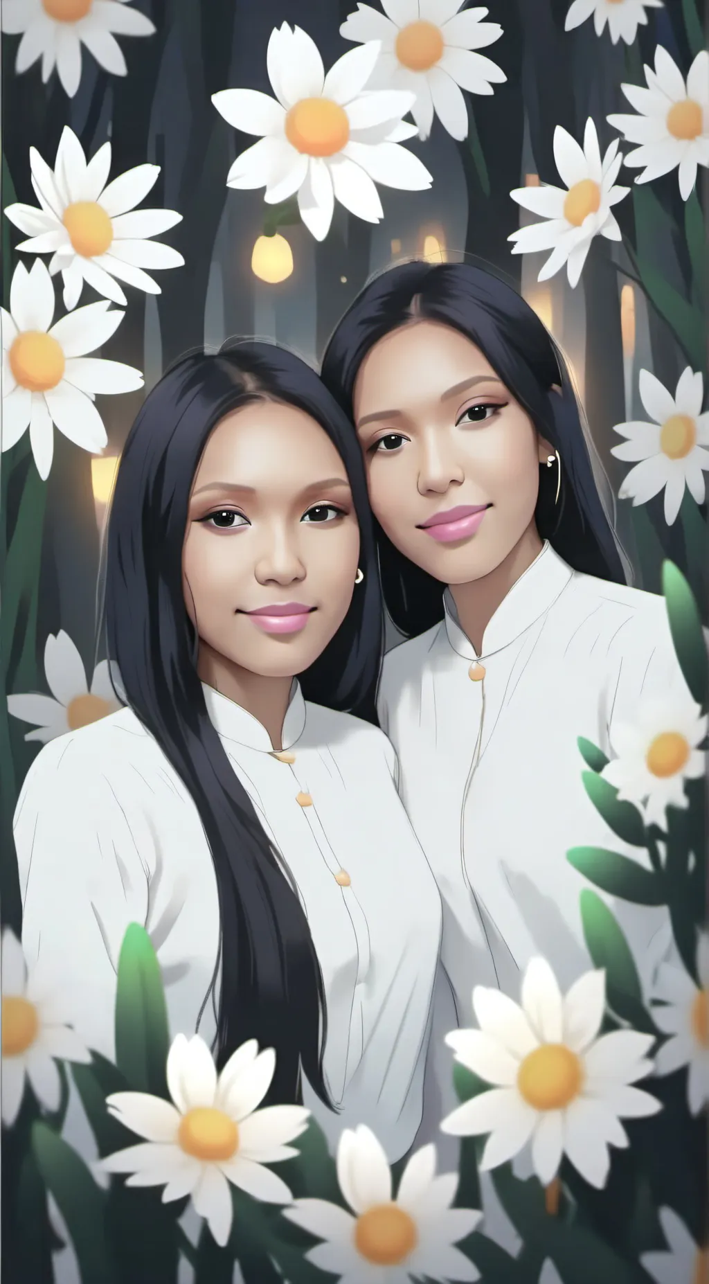 ai character: mia and mina background