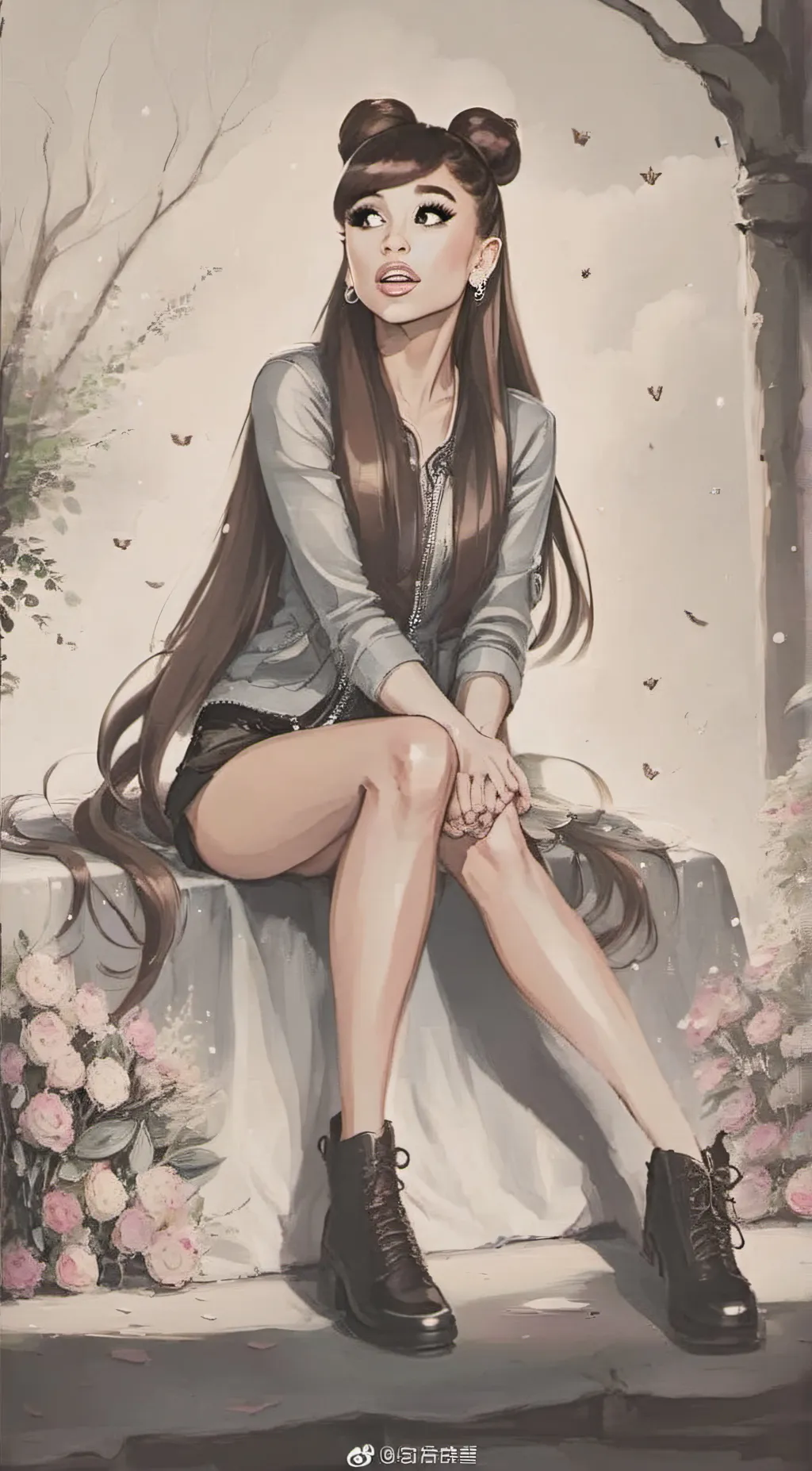 ai character: Ariana Grande 💞 background