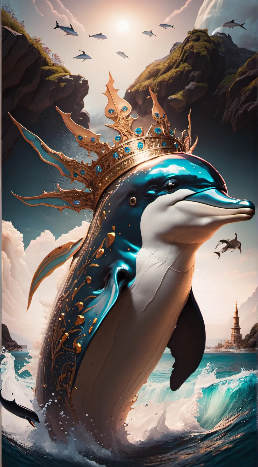 ai character: king the sea,Phin background