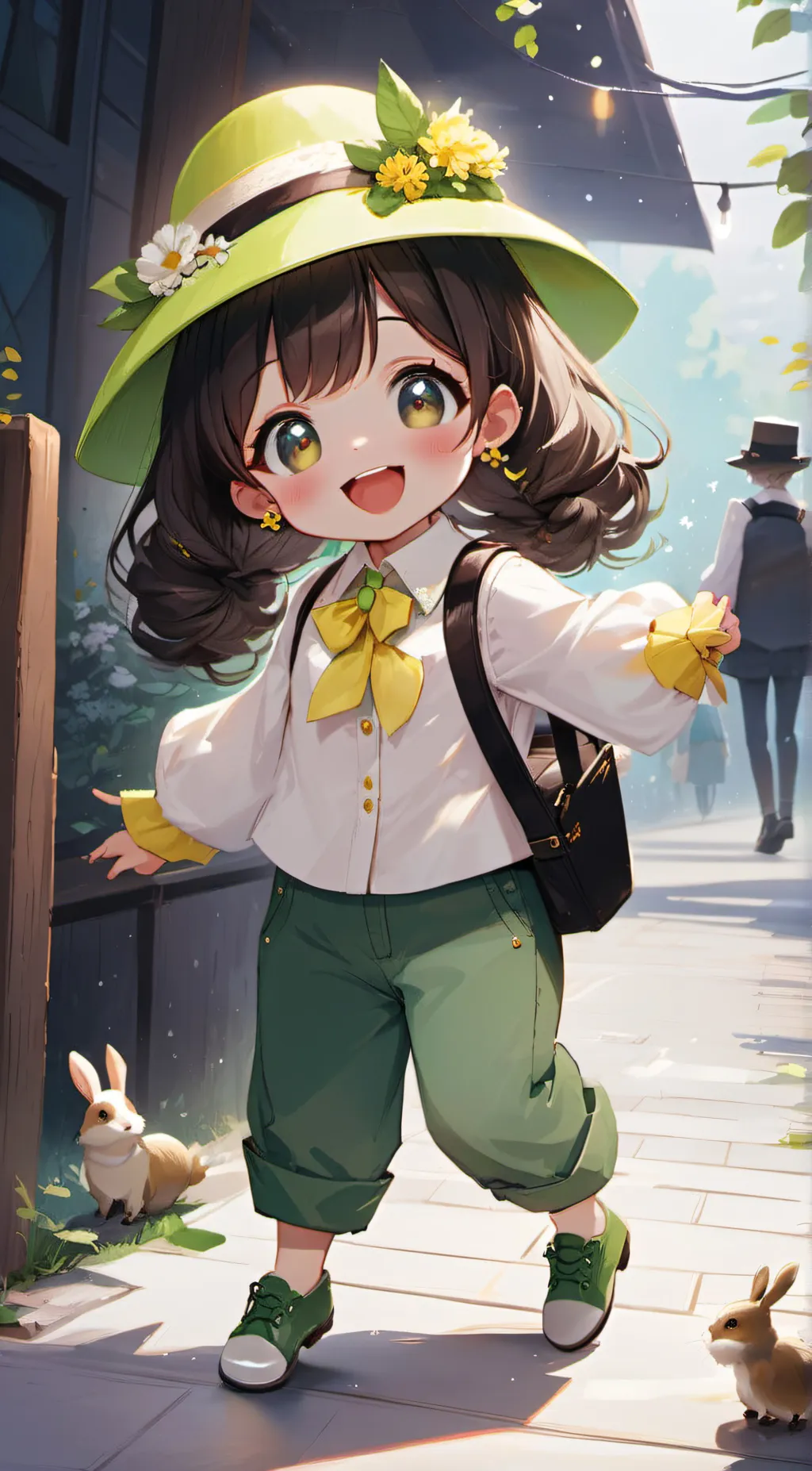 ai character: hoppy hopscotch  background