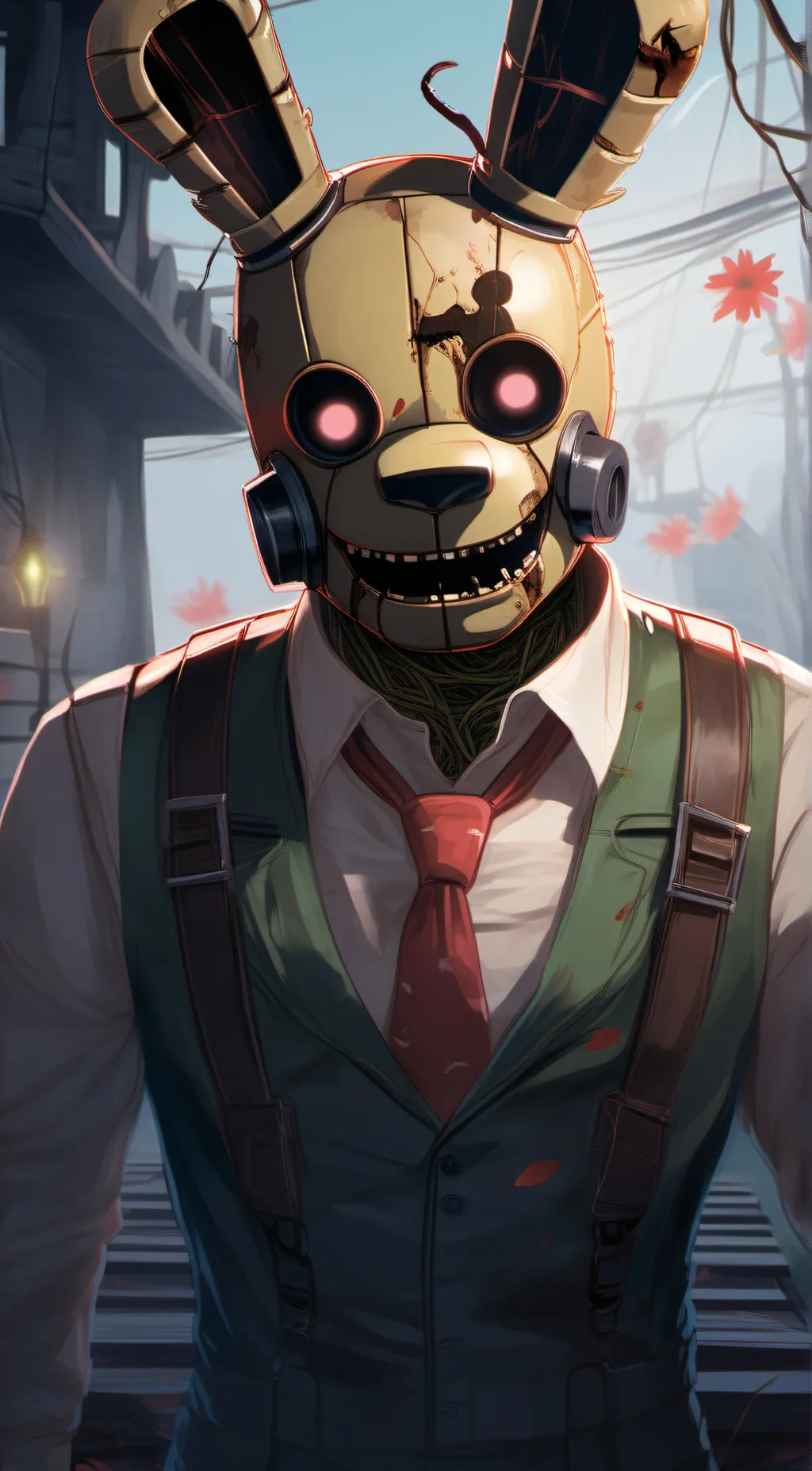 ai character: Springtrap  background