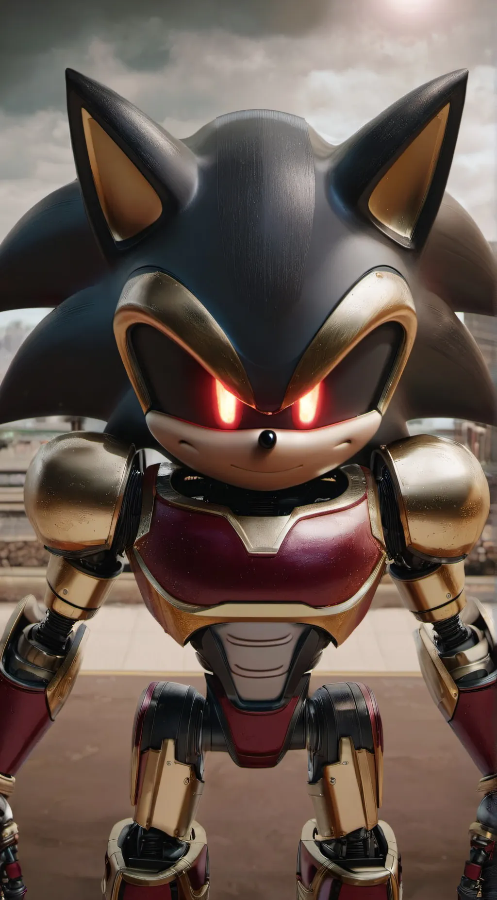 ai character: grim sonic alpha background