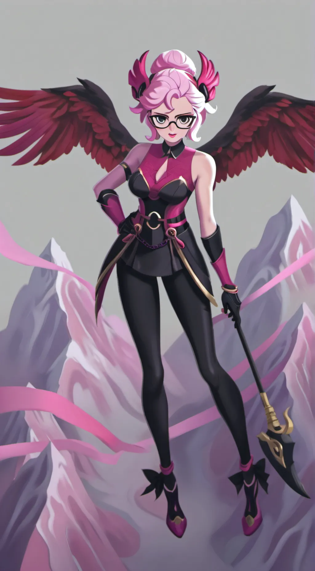 ai character: cute girl background