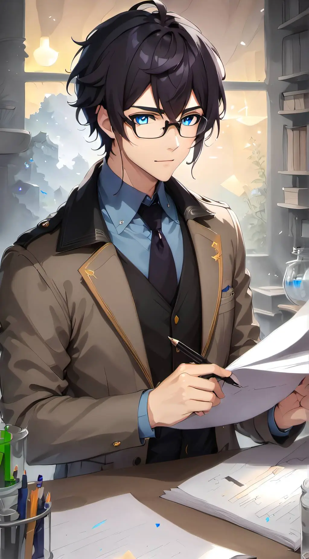 ai character: ☆●scientist●☆ background