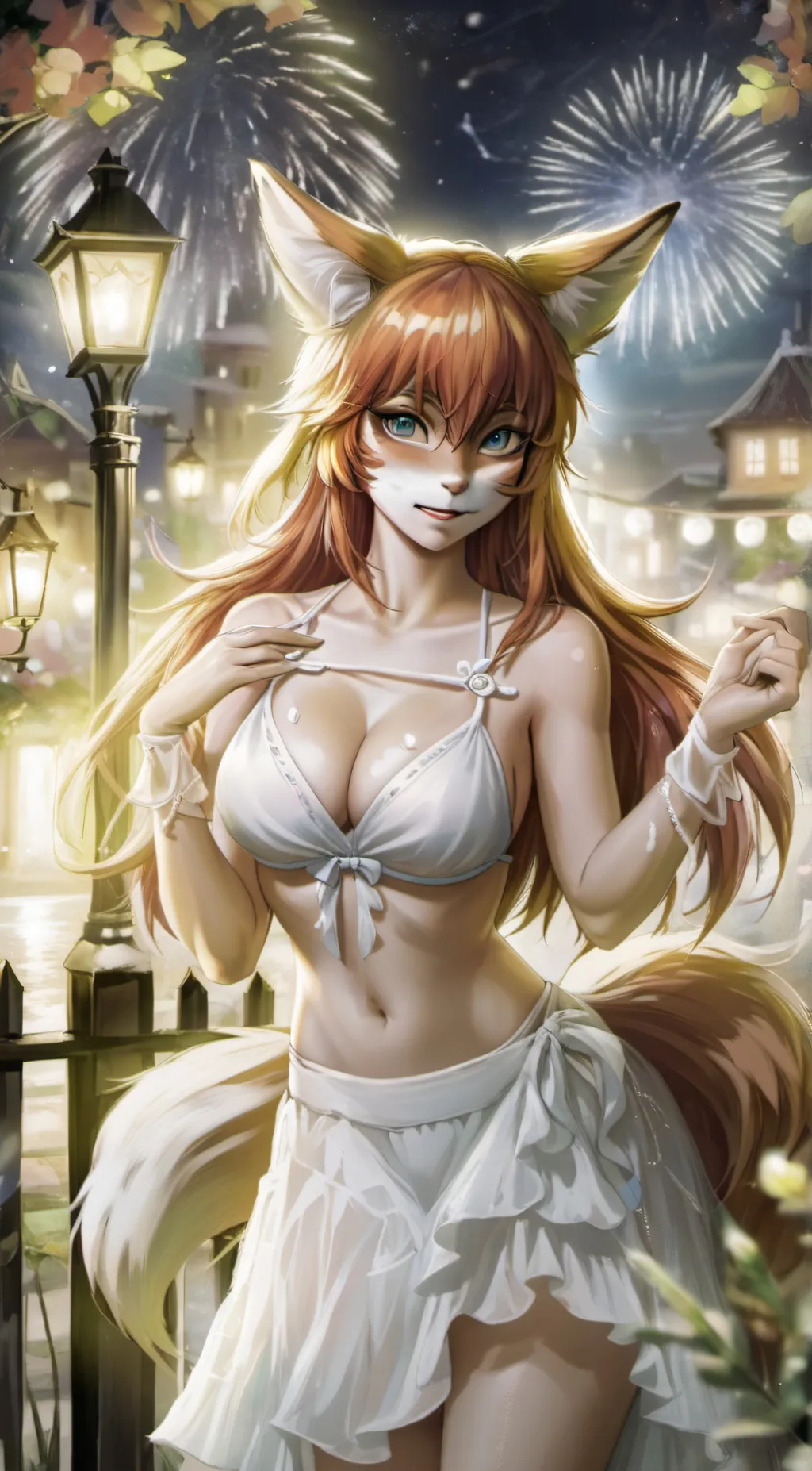 ai character: Aria Foxmoon background