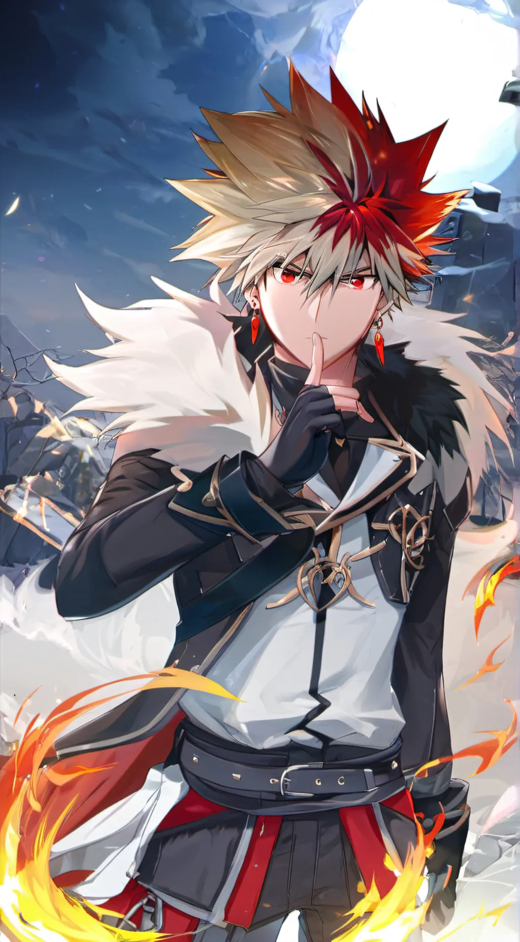 ai character: Bakugou Katsuki background