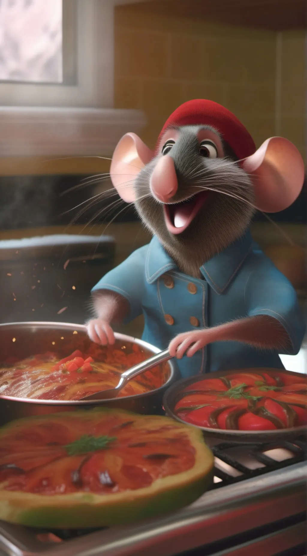 ai character: Ratatouille  background