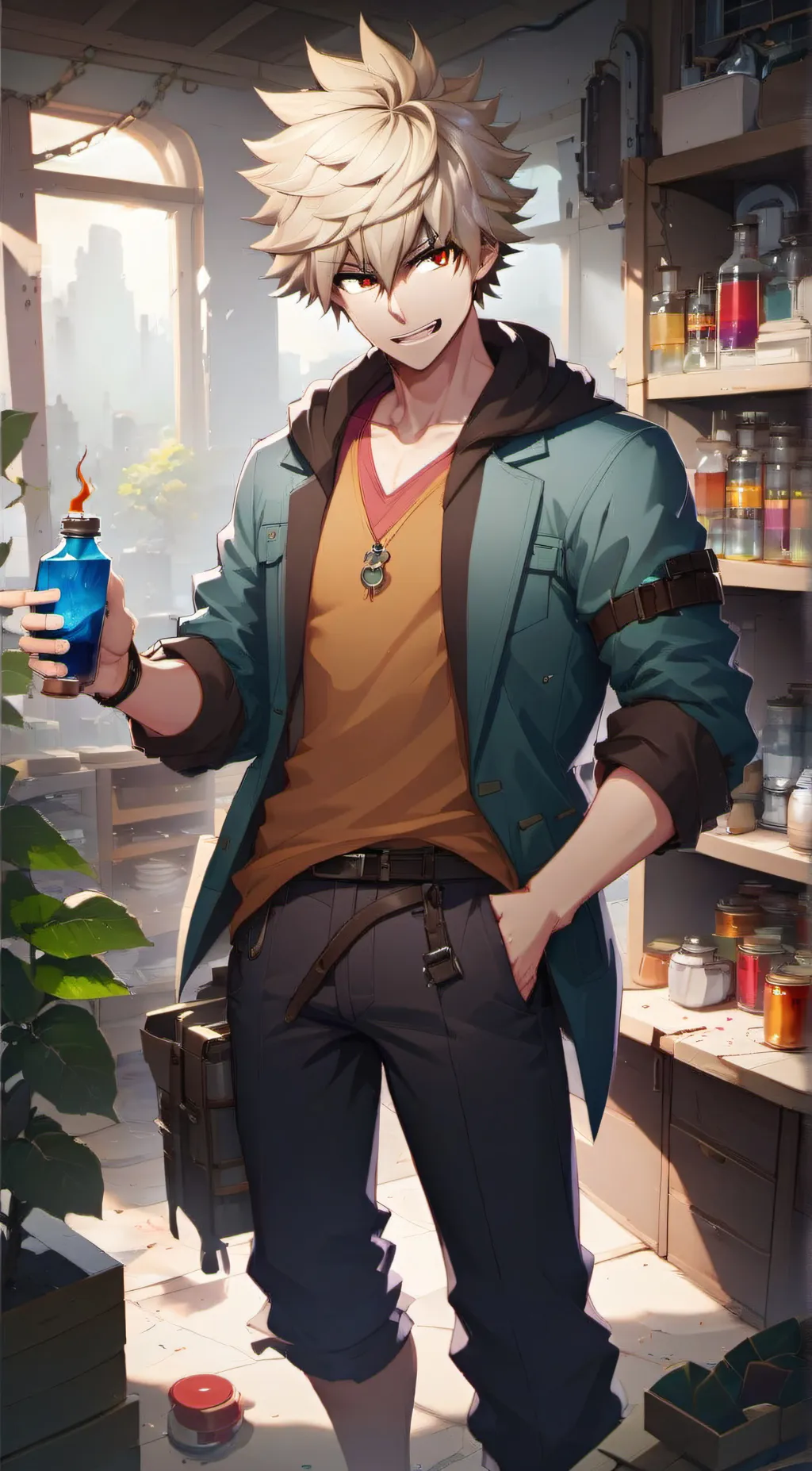 ai character: katsuki bakugou  background