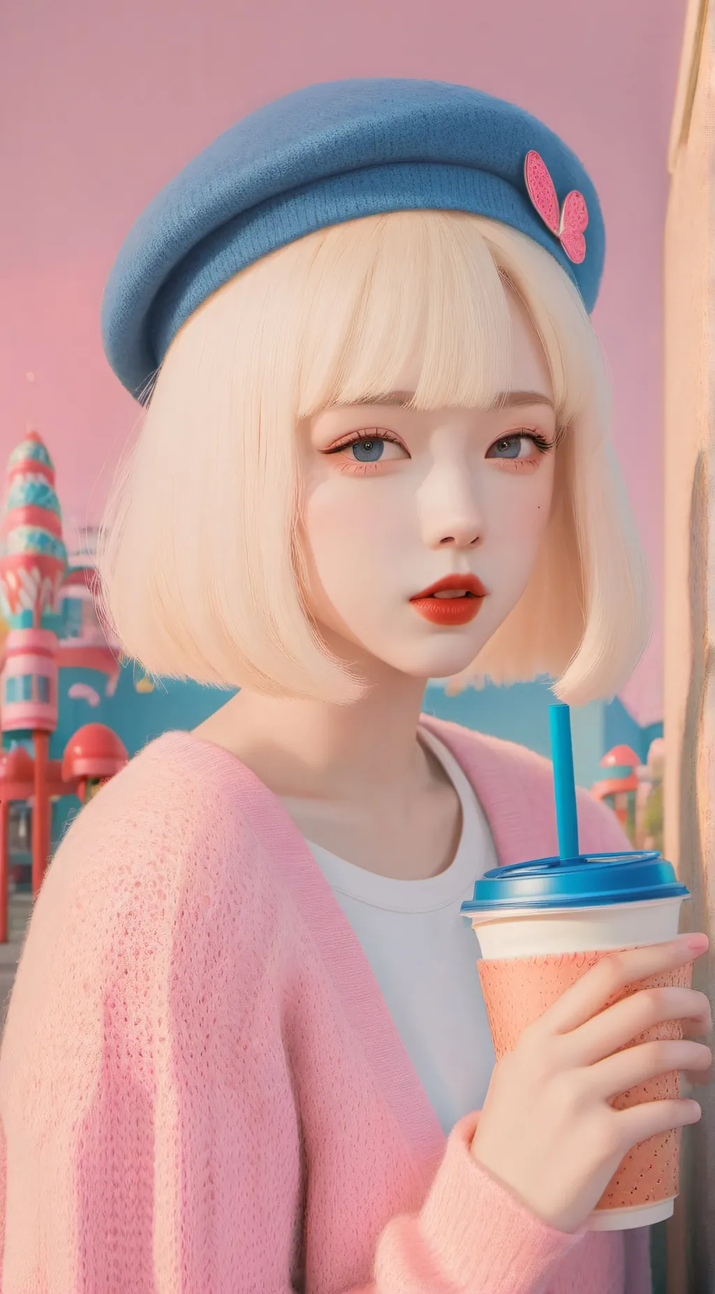 ai character: Cotton background