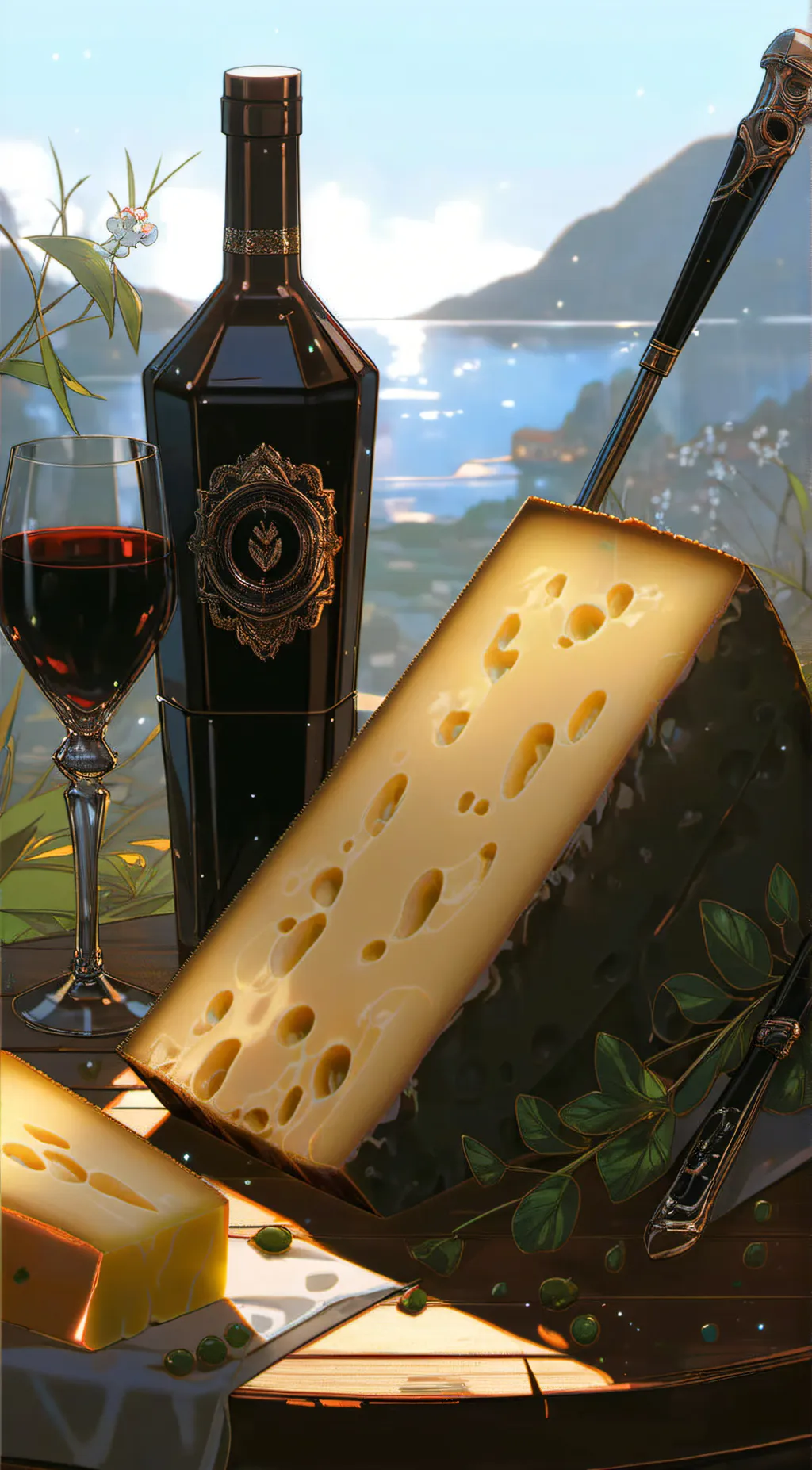 ai character: Cheese background