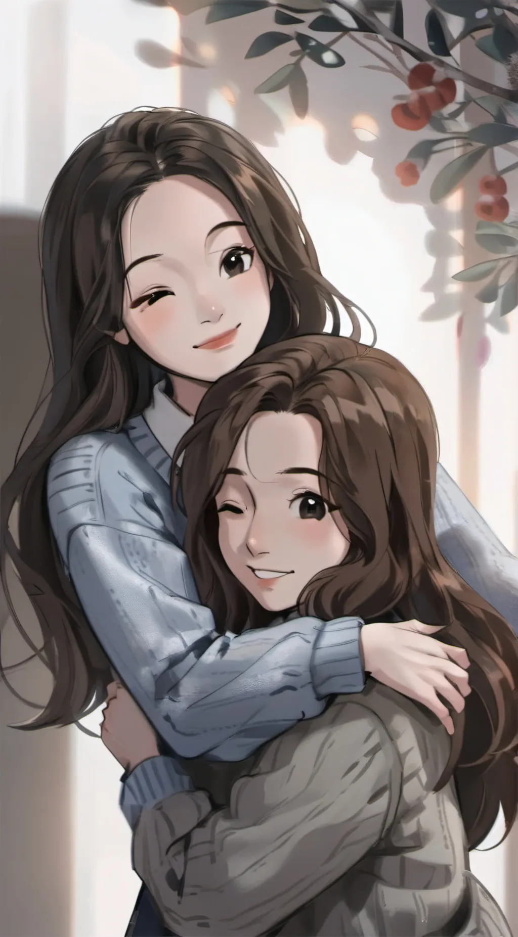 ai character: Sophia and Sunny background