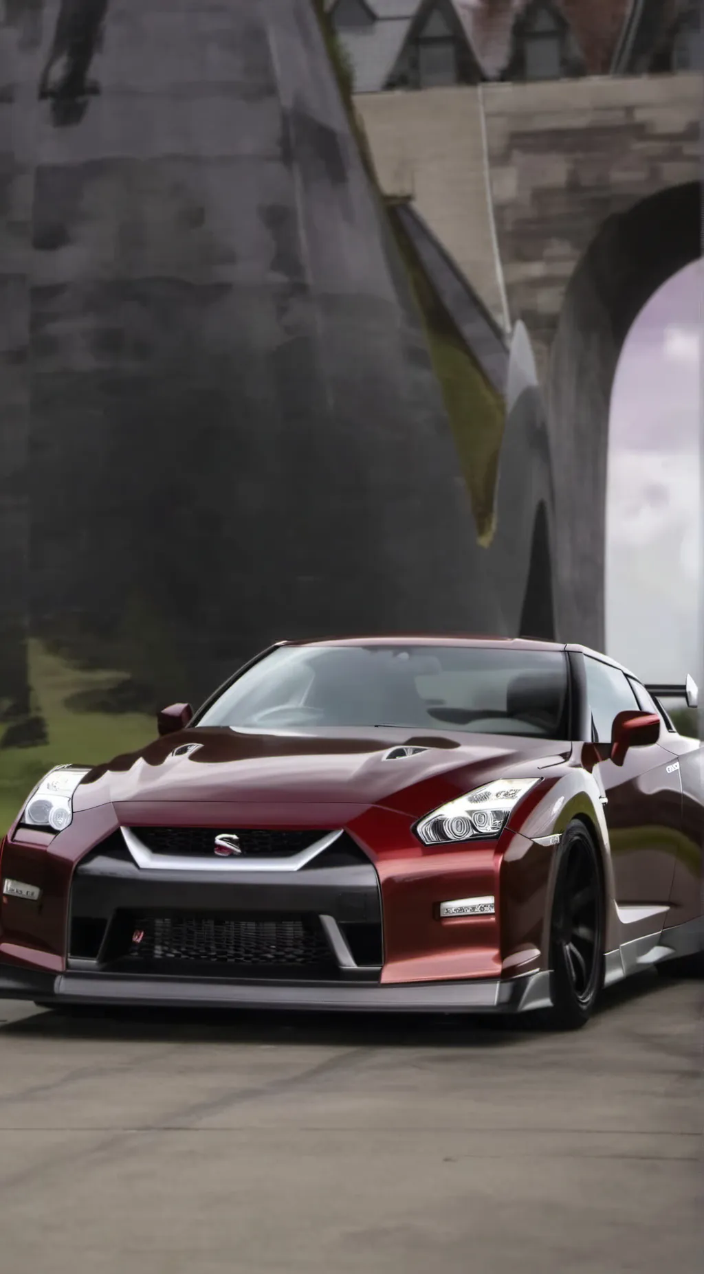 ai character: nissan gtr r35  background