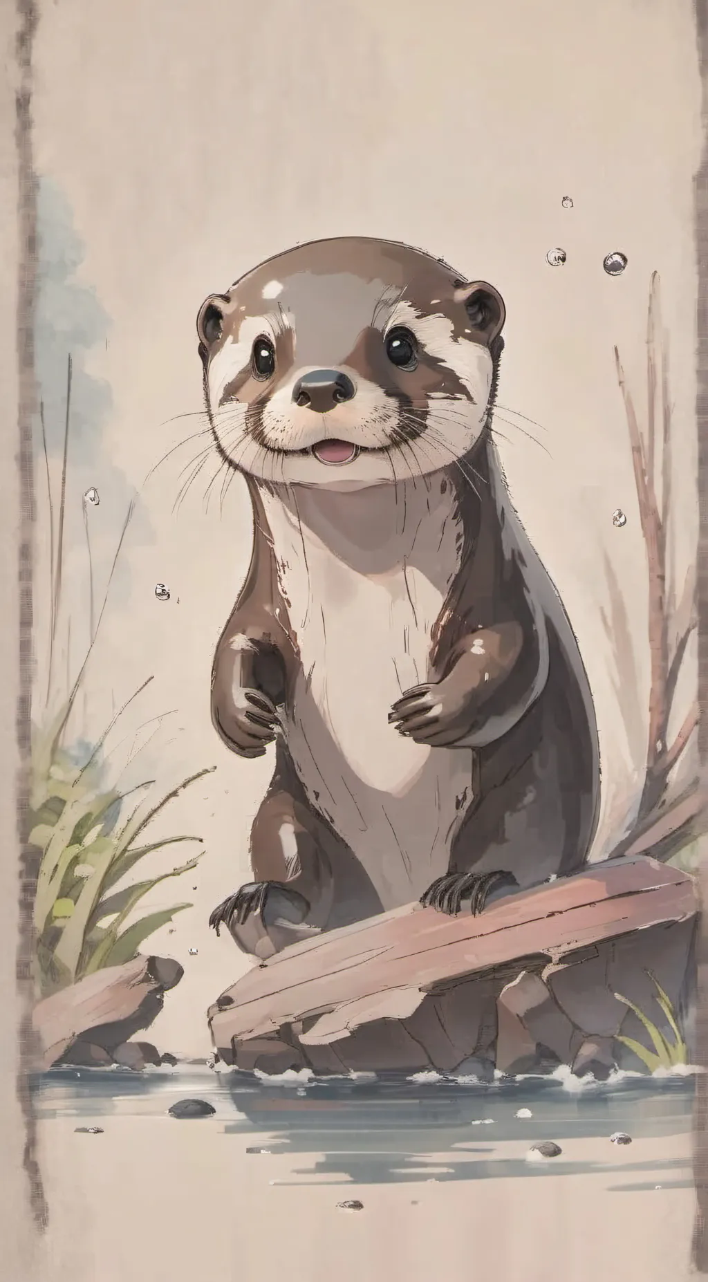 ai character: otter background