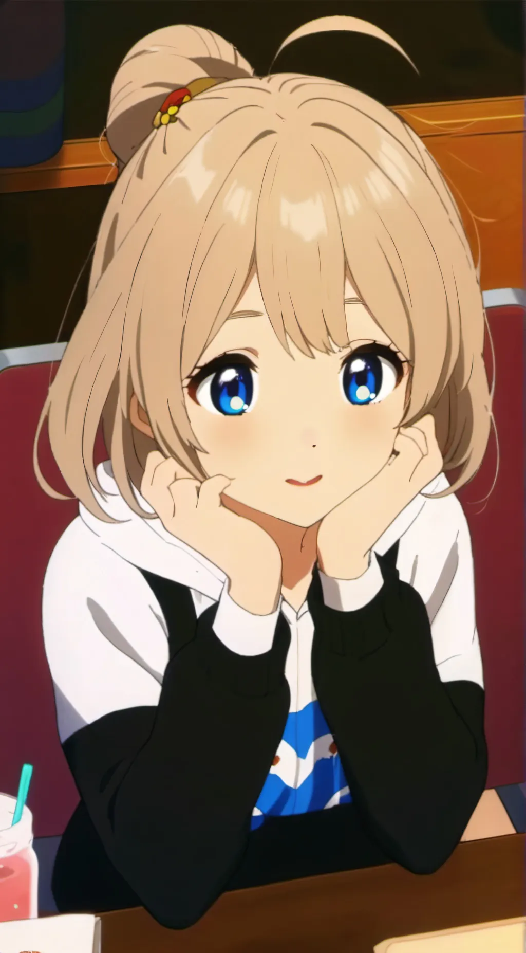 ai character: snow  background