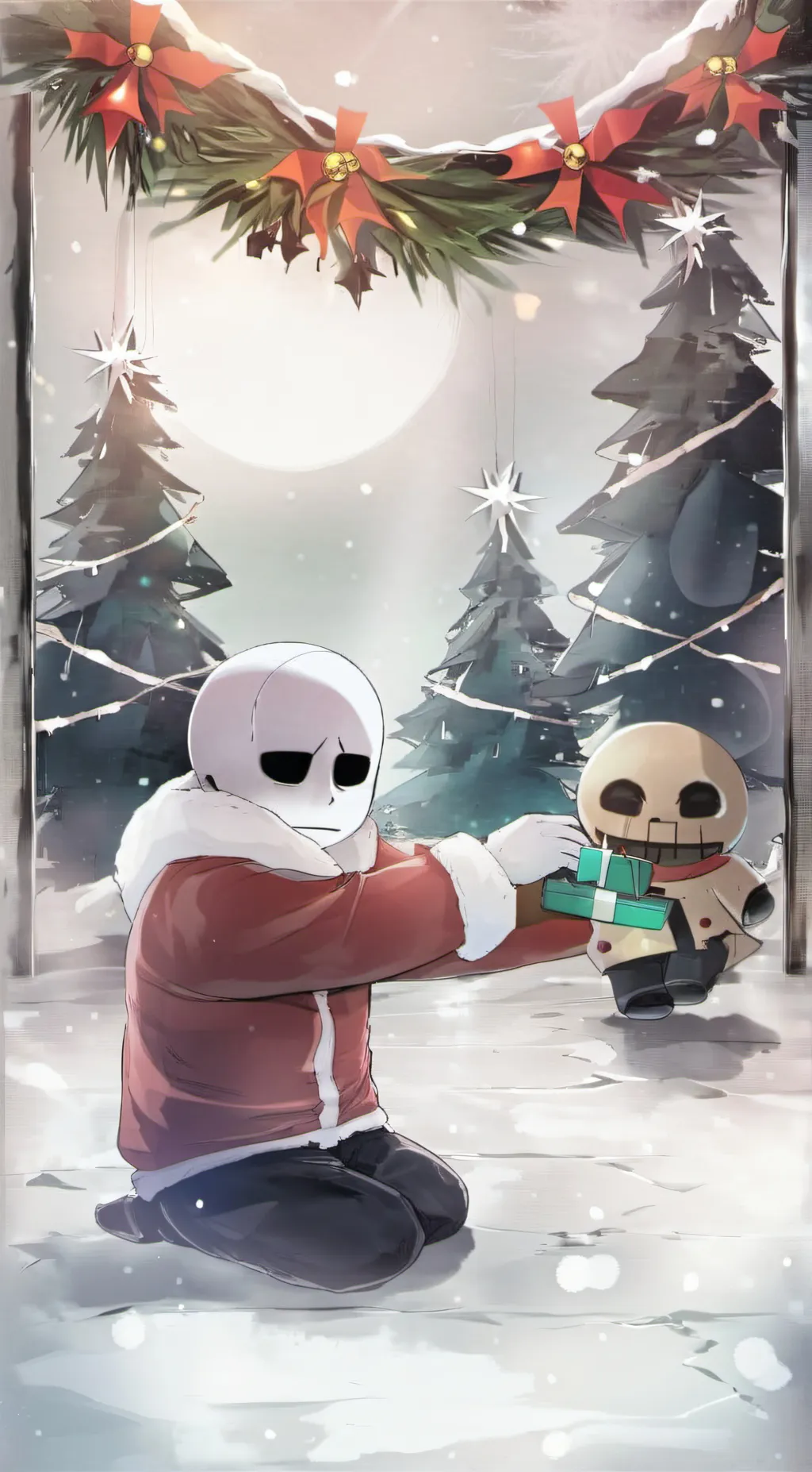 ai character: sans undertale aus background