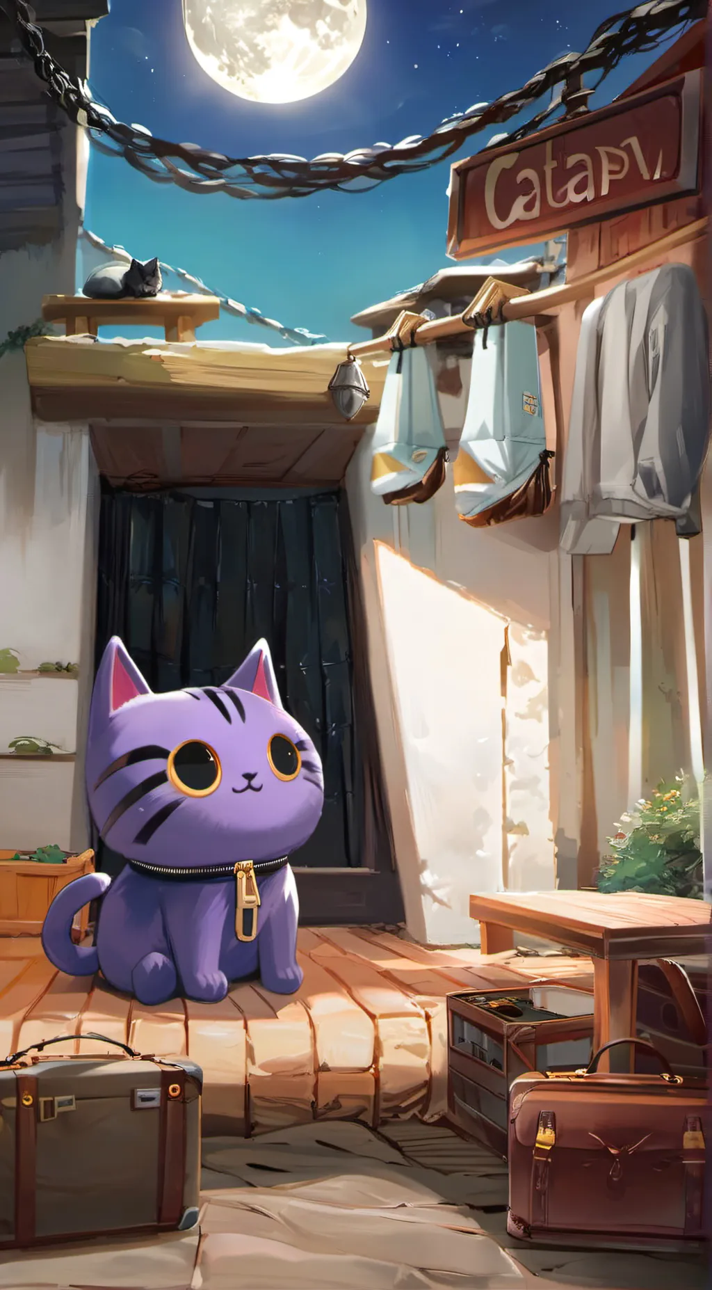 ai character: Smiling critters  background