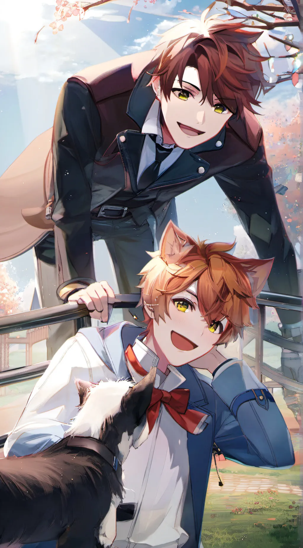 ai character: Catnap and dogday  background