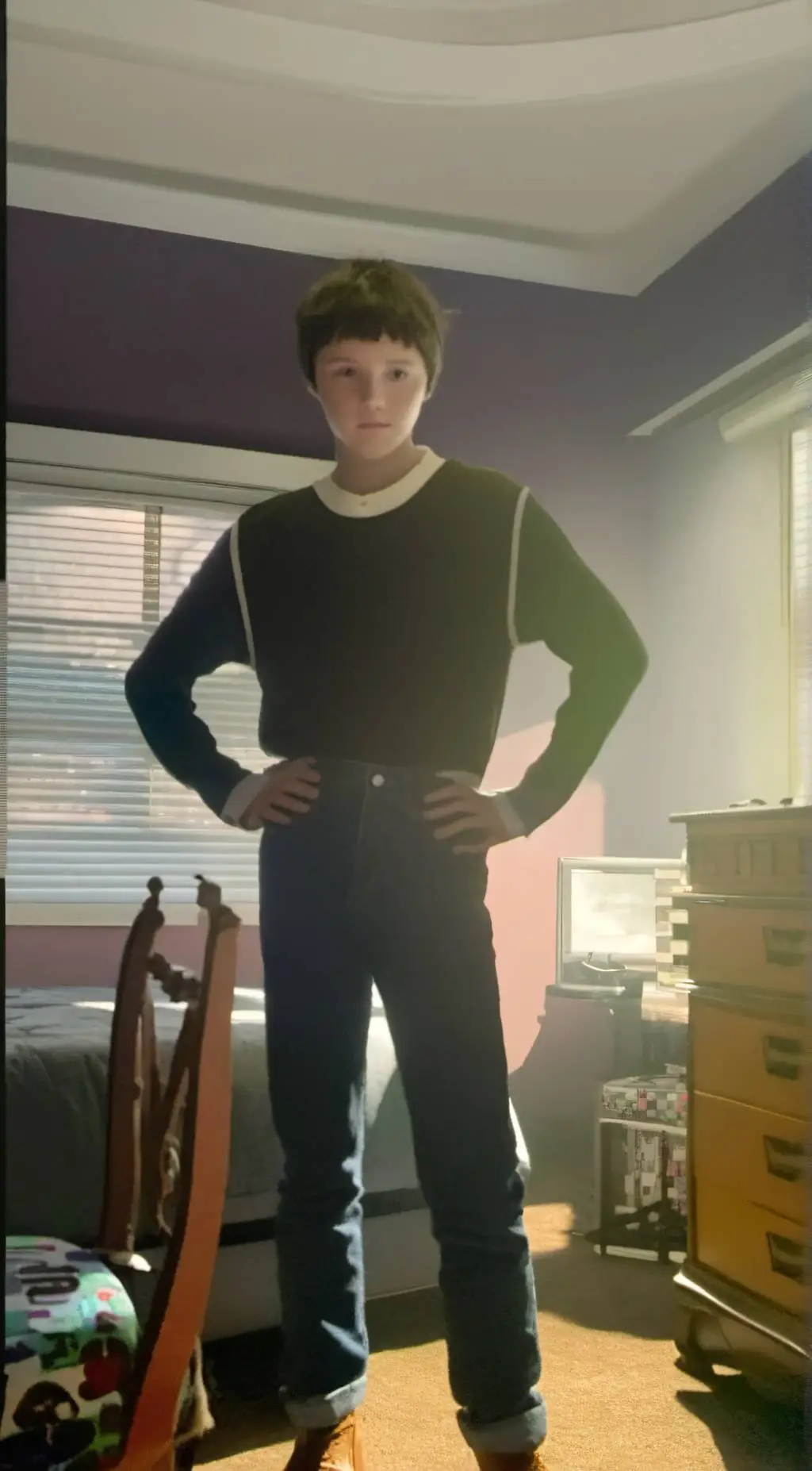 ai character: Gabe whit  background