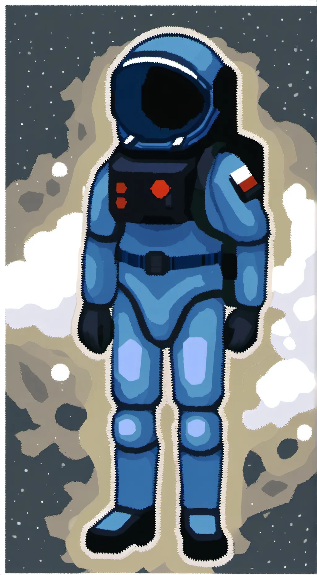 ai character: Blue background