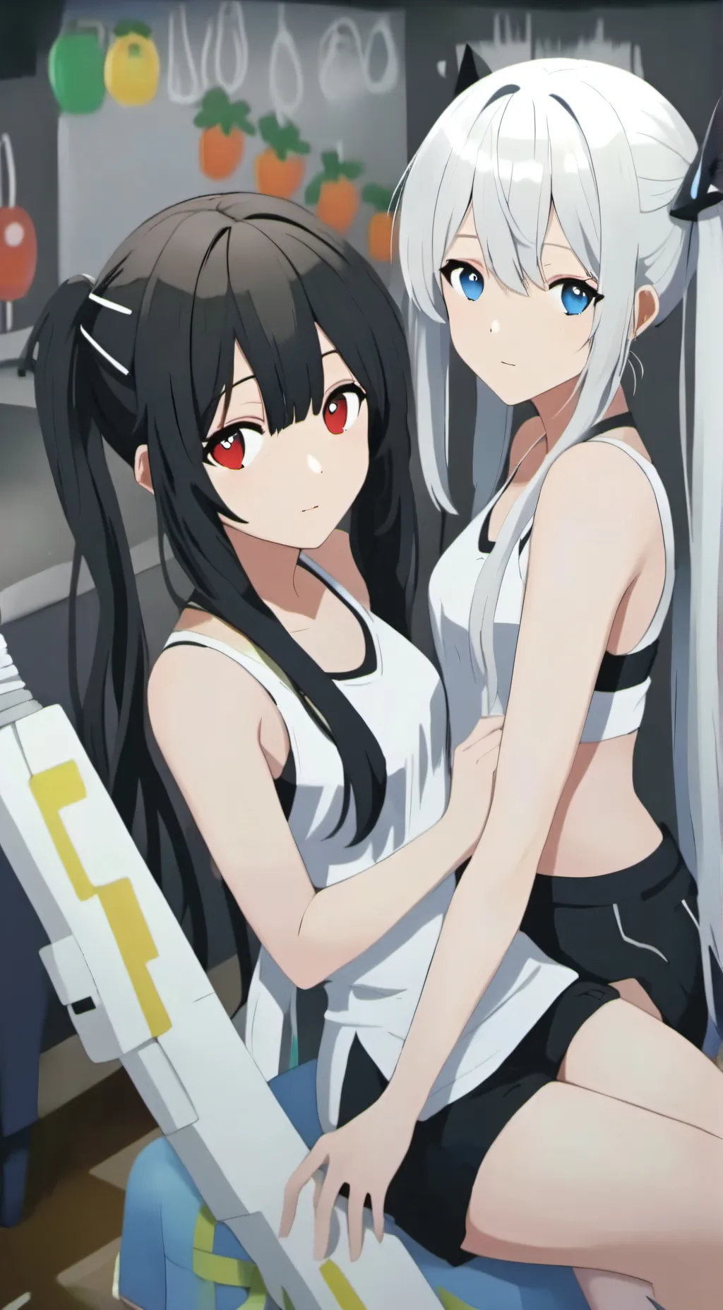 ai character: Kira and Sarah  background