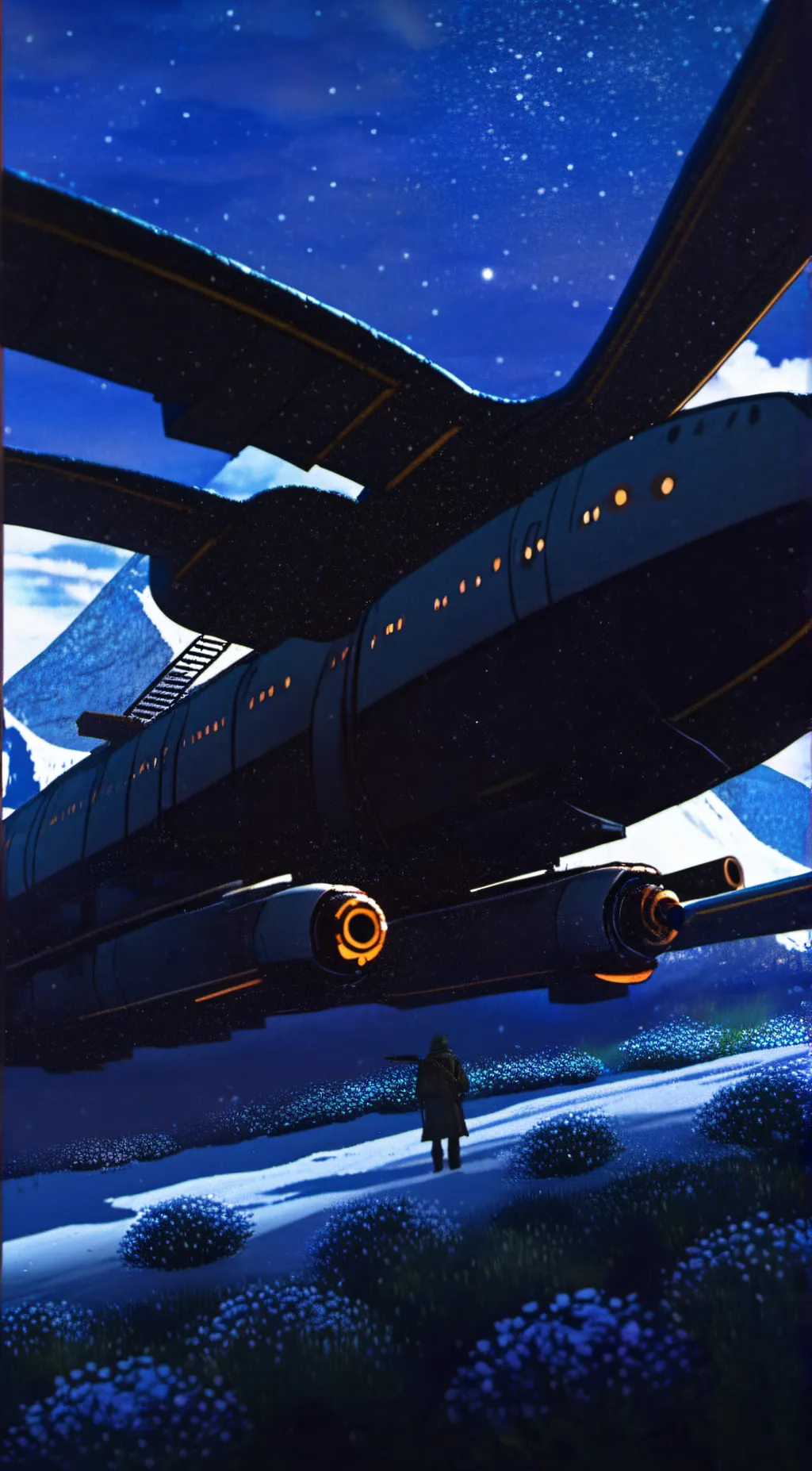 ai character: Wolf Center  background