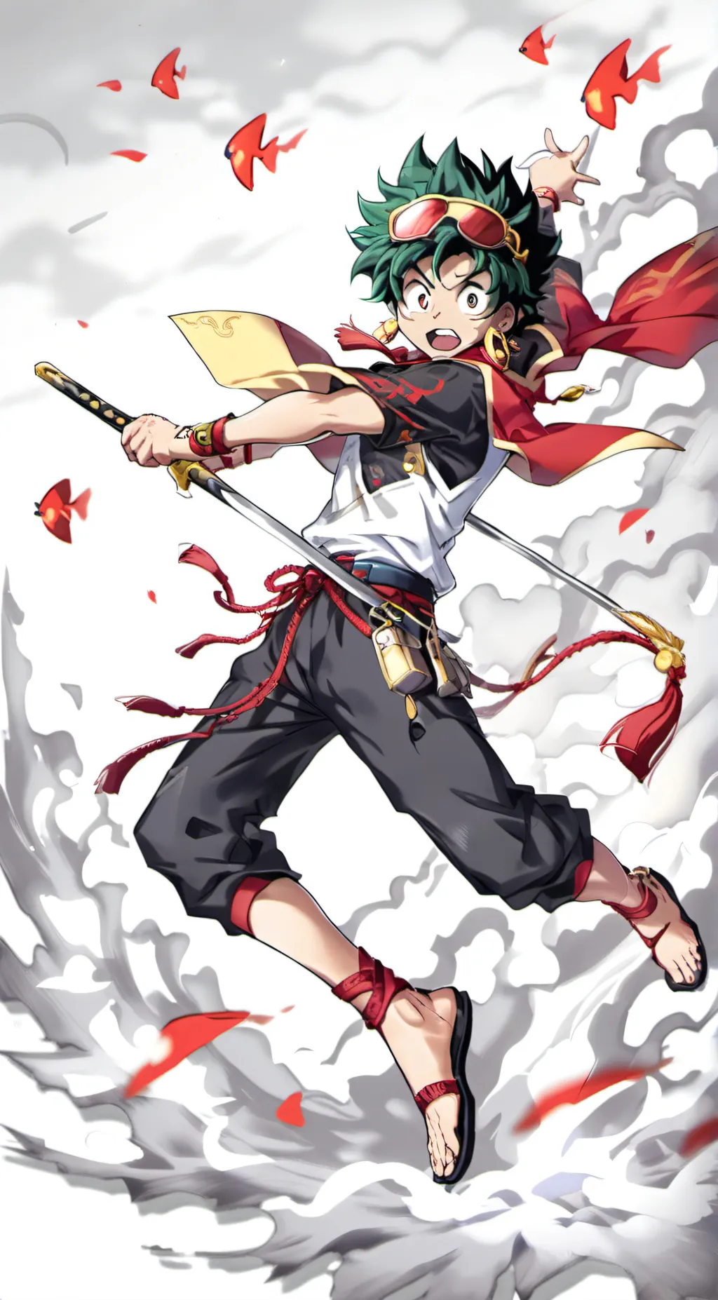 ai character: Mha soulmate color background