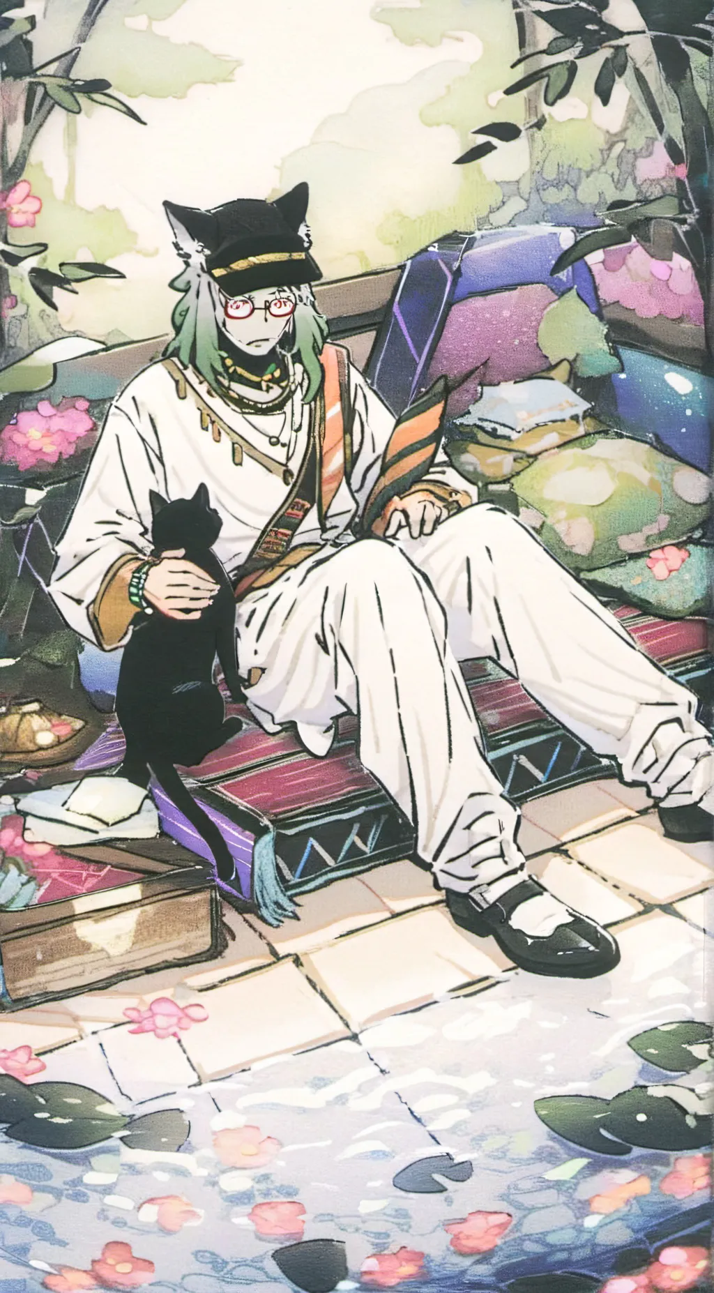 ai character: シHaruシ background