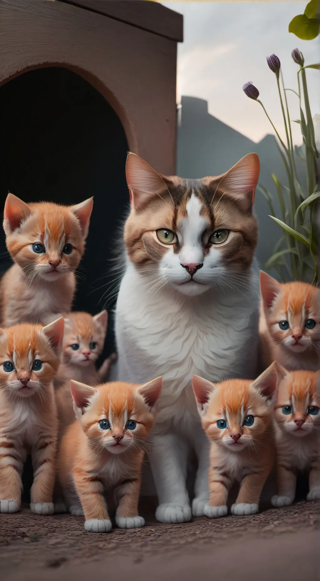 ai character: cat family background