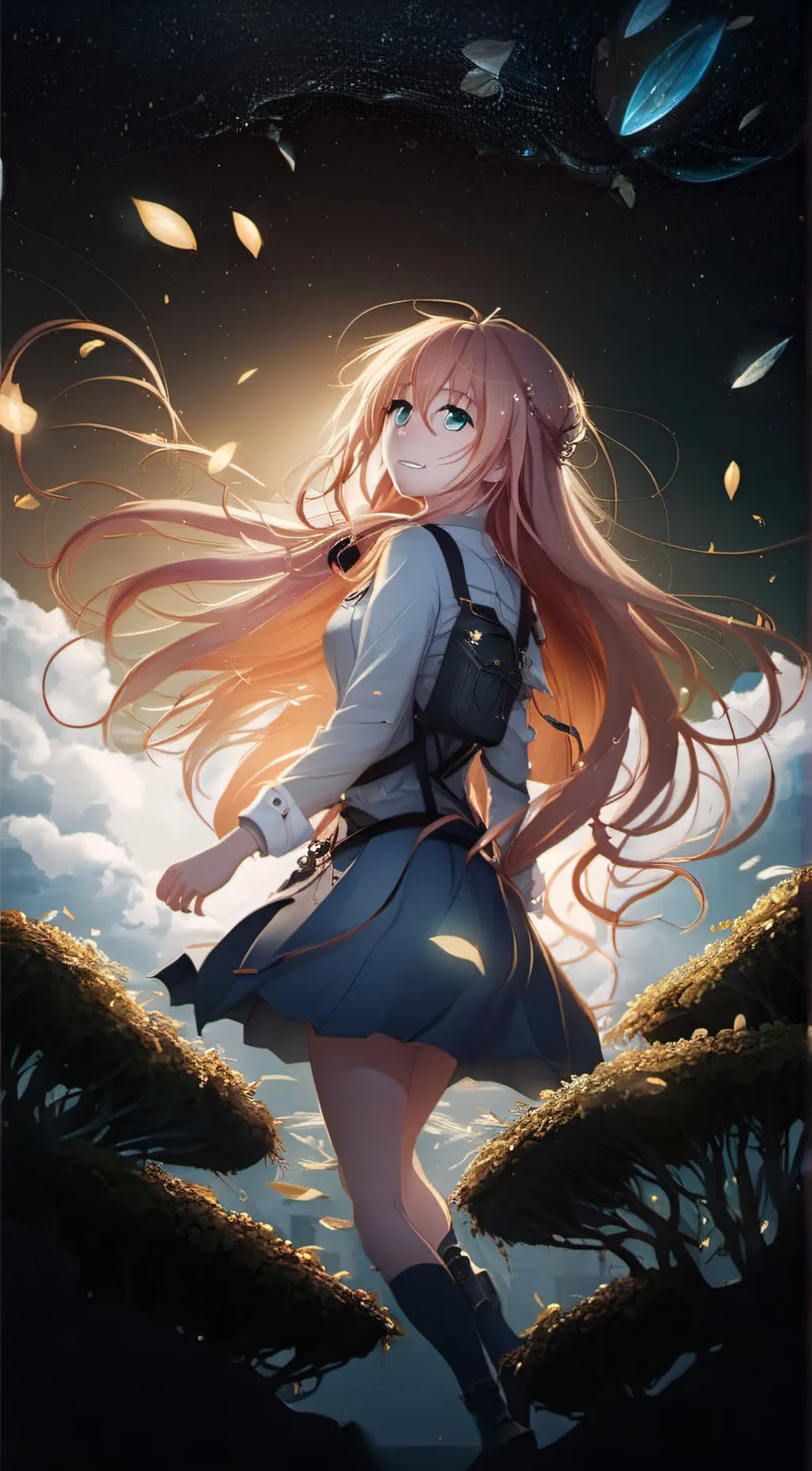 ai character: violet background