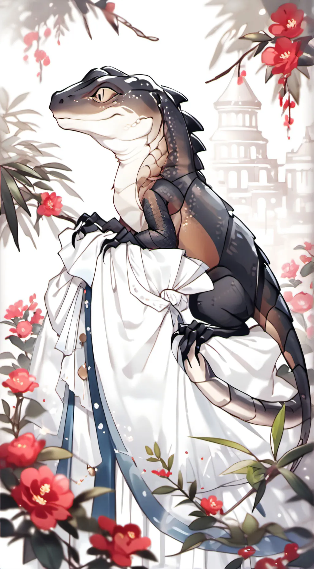 ai character: T rex background