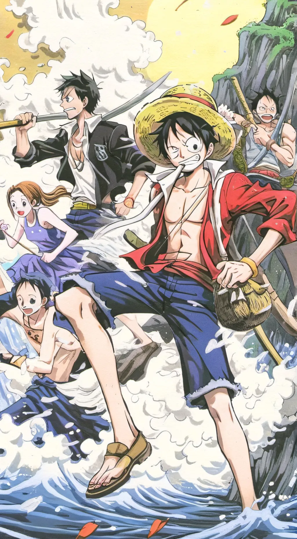 ai character: Strawhat pirates background