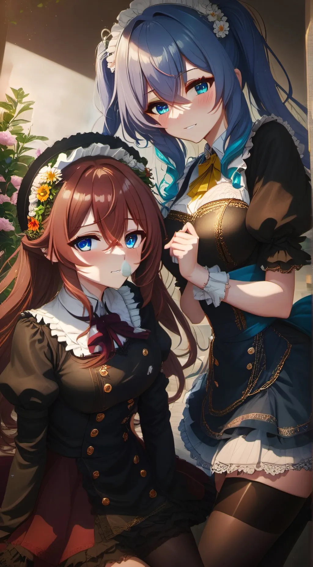 ai character: silver and copper  background