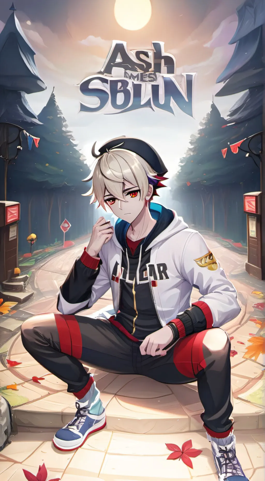 ai character: ash background