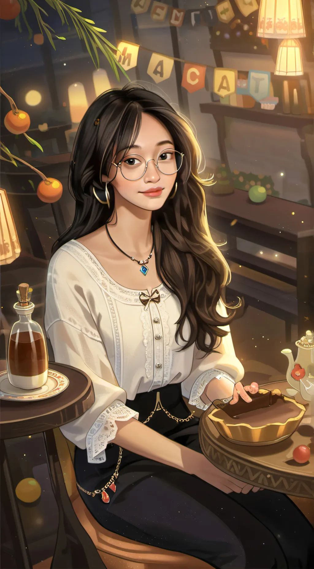 ai character: Luna  background