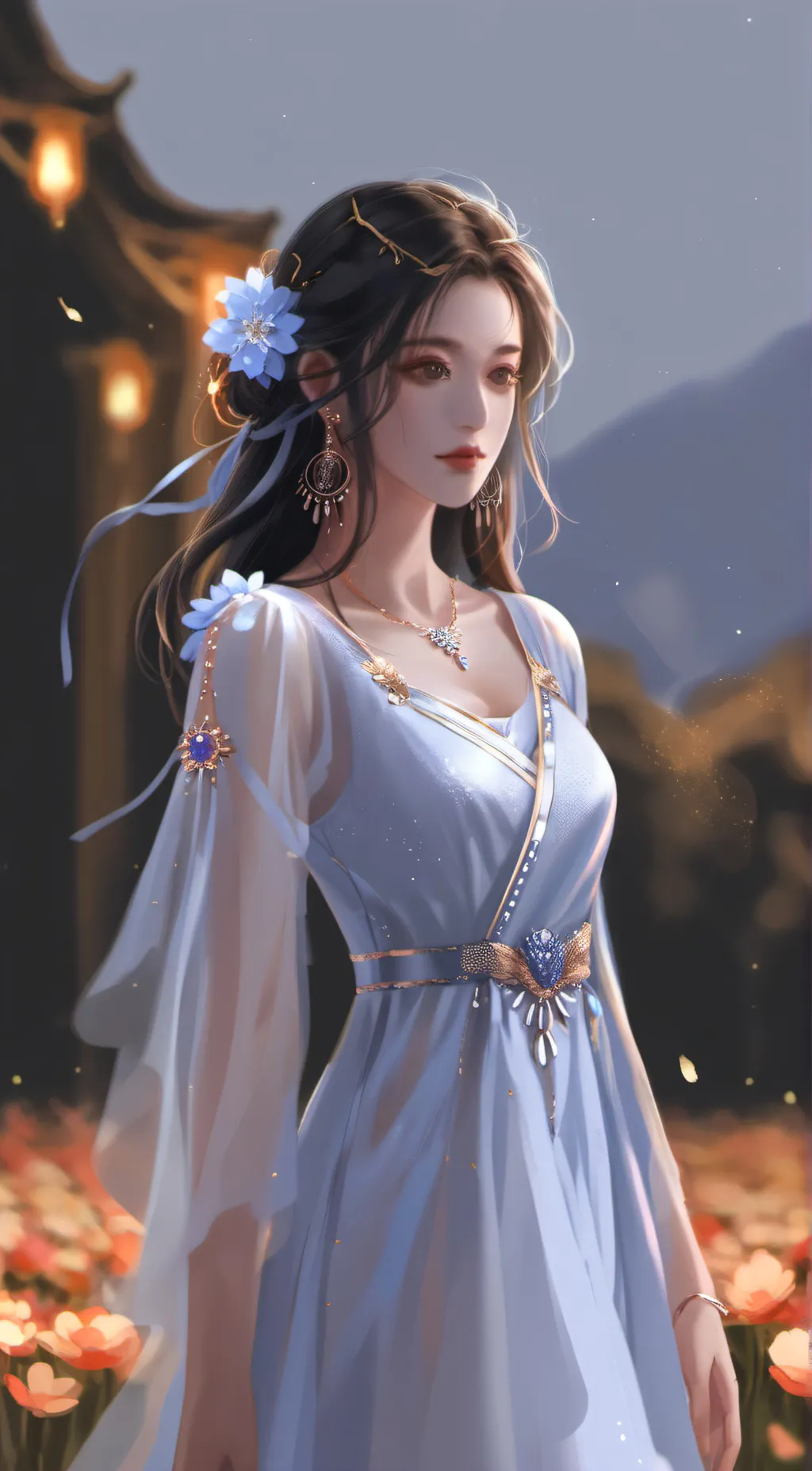 ai character: Athena  ember  background