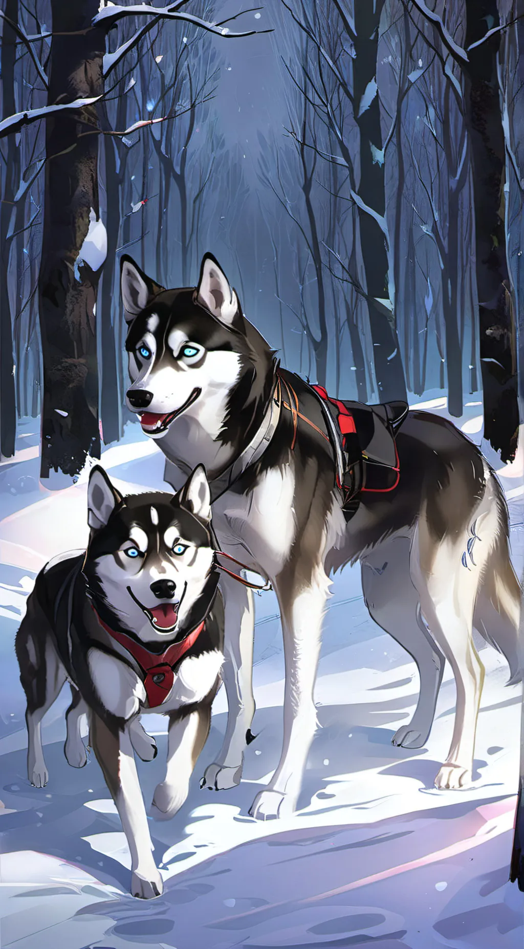 ai character: Snow background