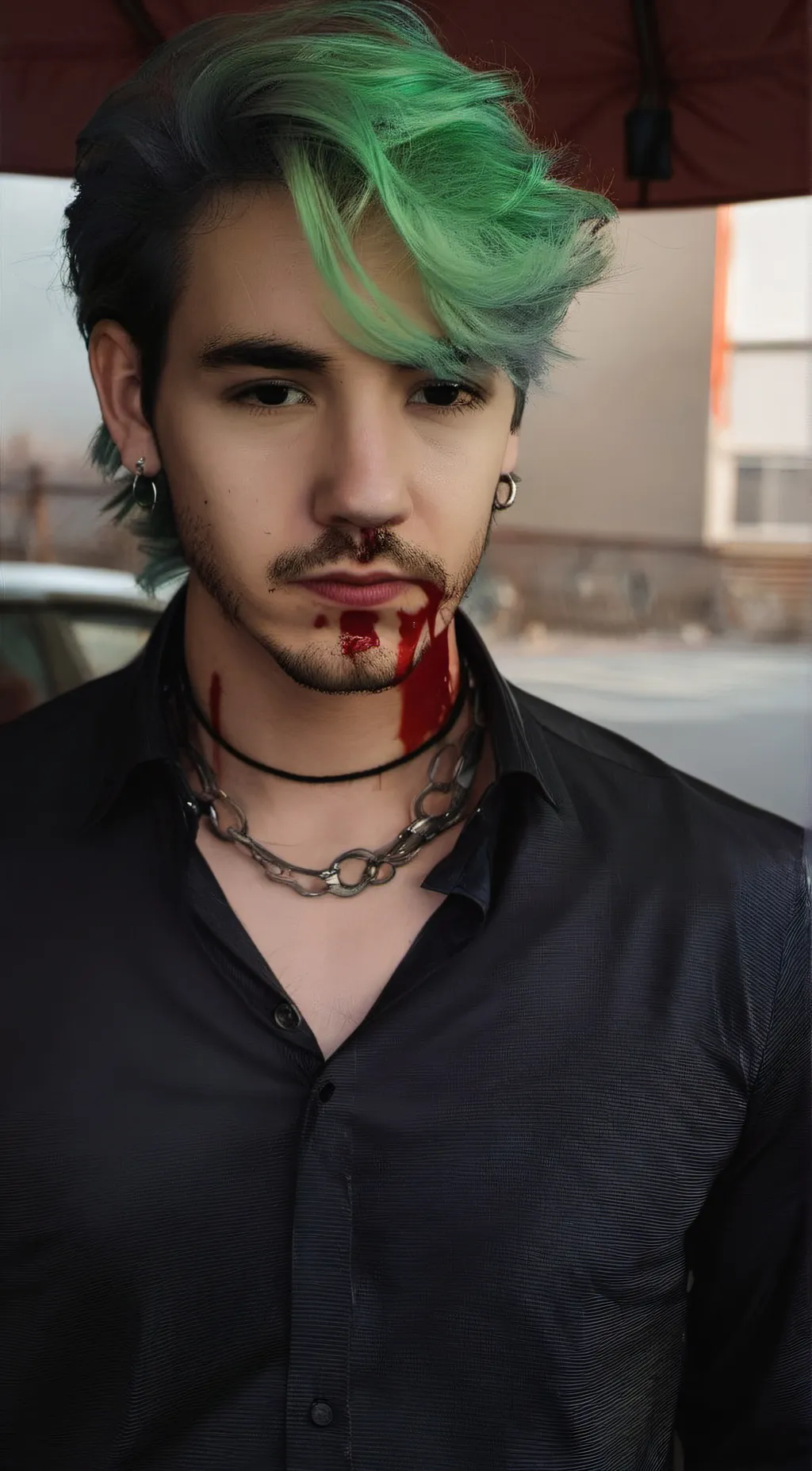 ai character: Antisepticeye  background