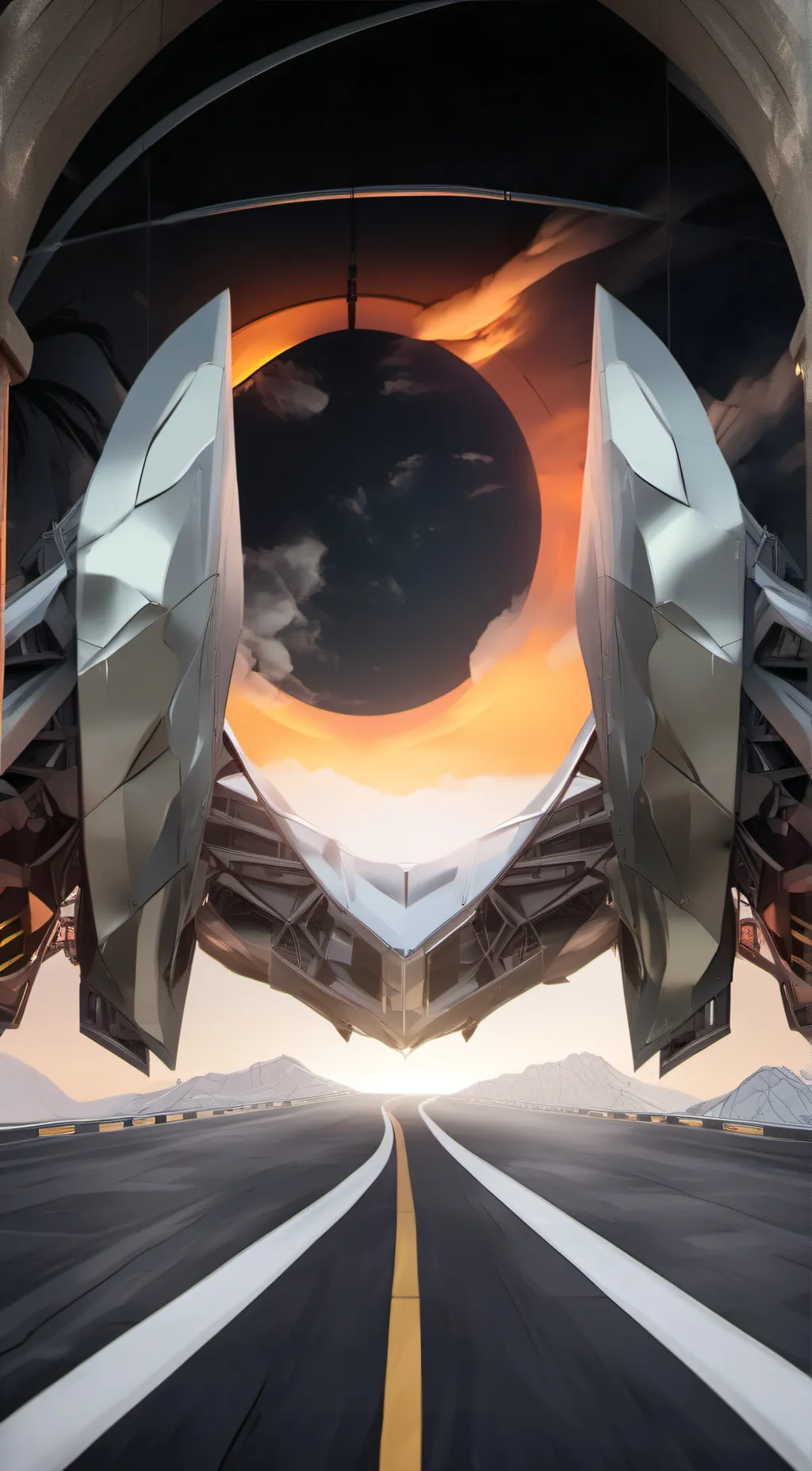 ai character: white hole background