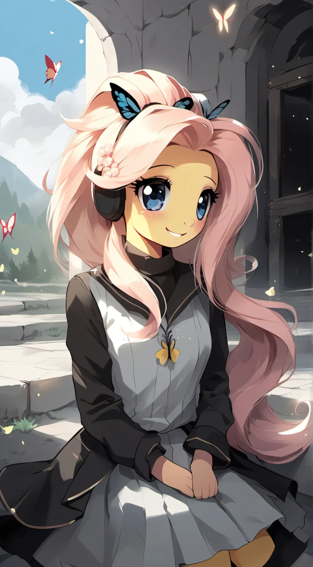 ai character: Fluttershy background