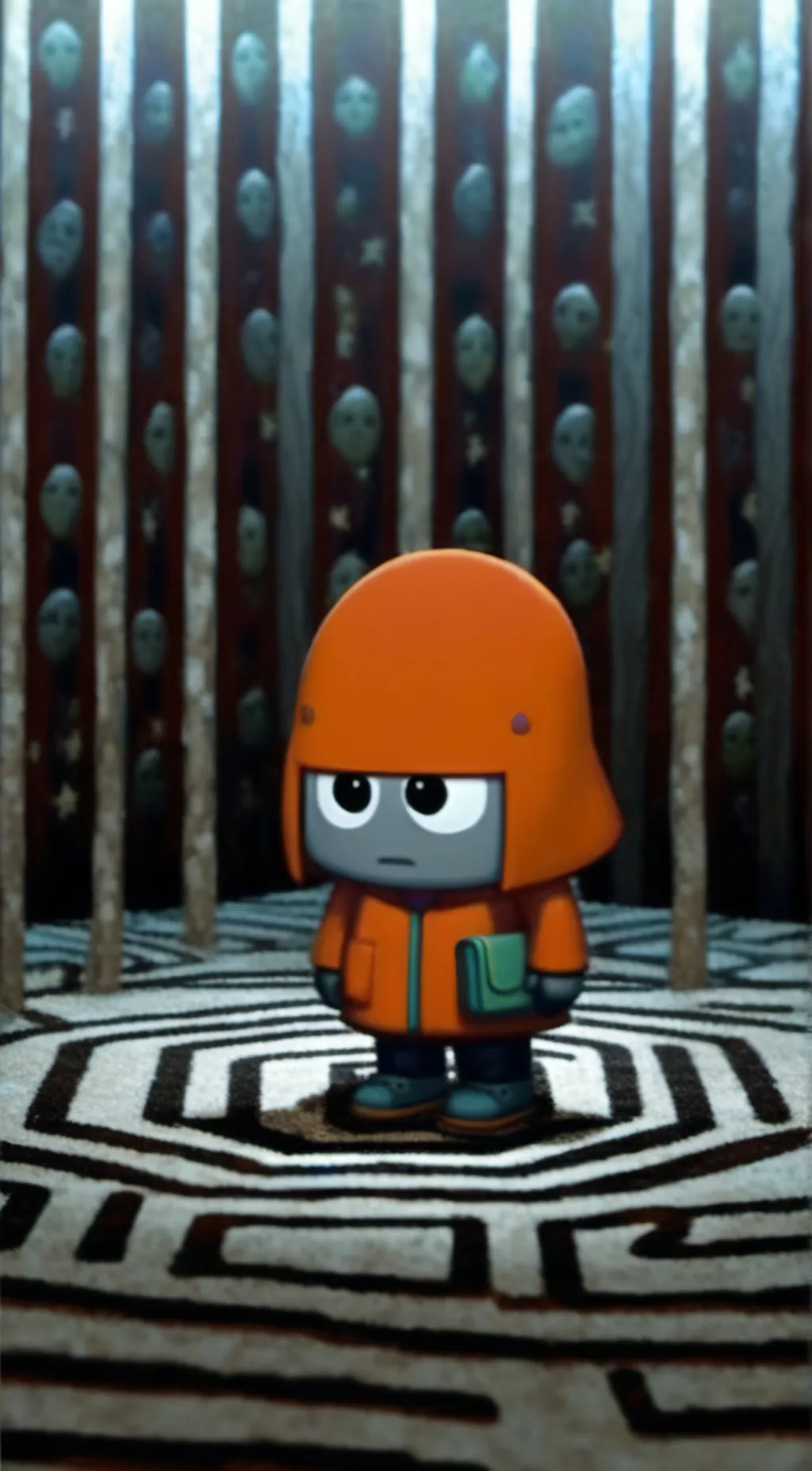 ai character: brown background