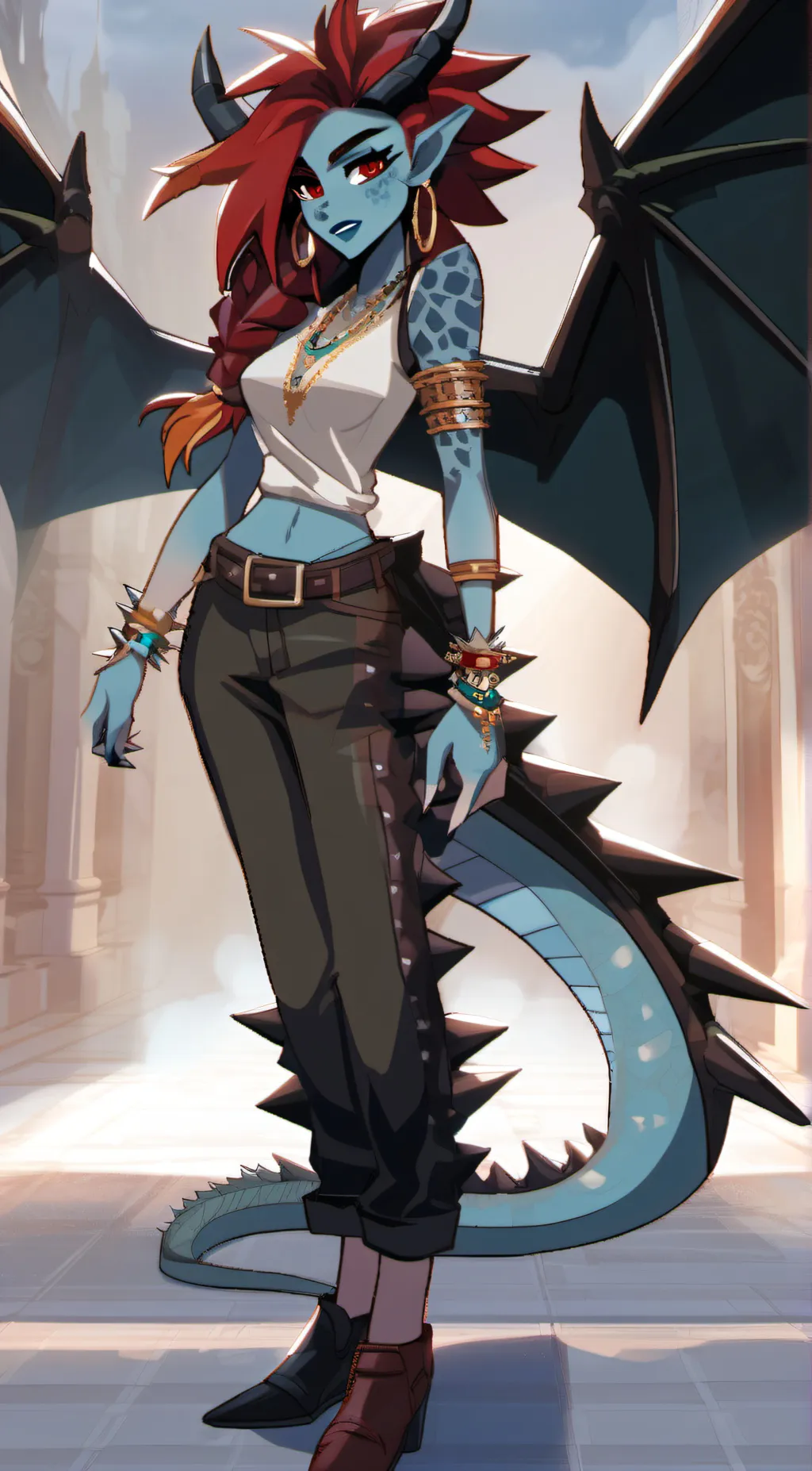 ai character: dragzard background