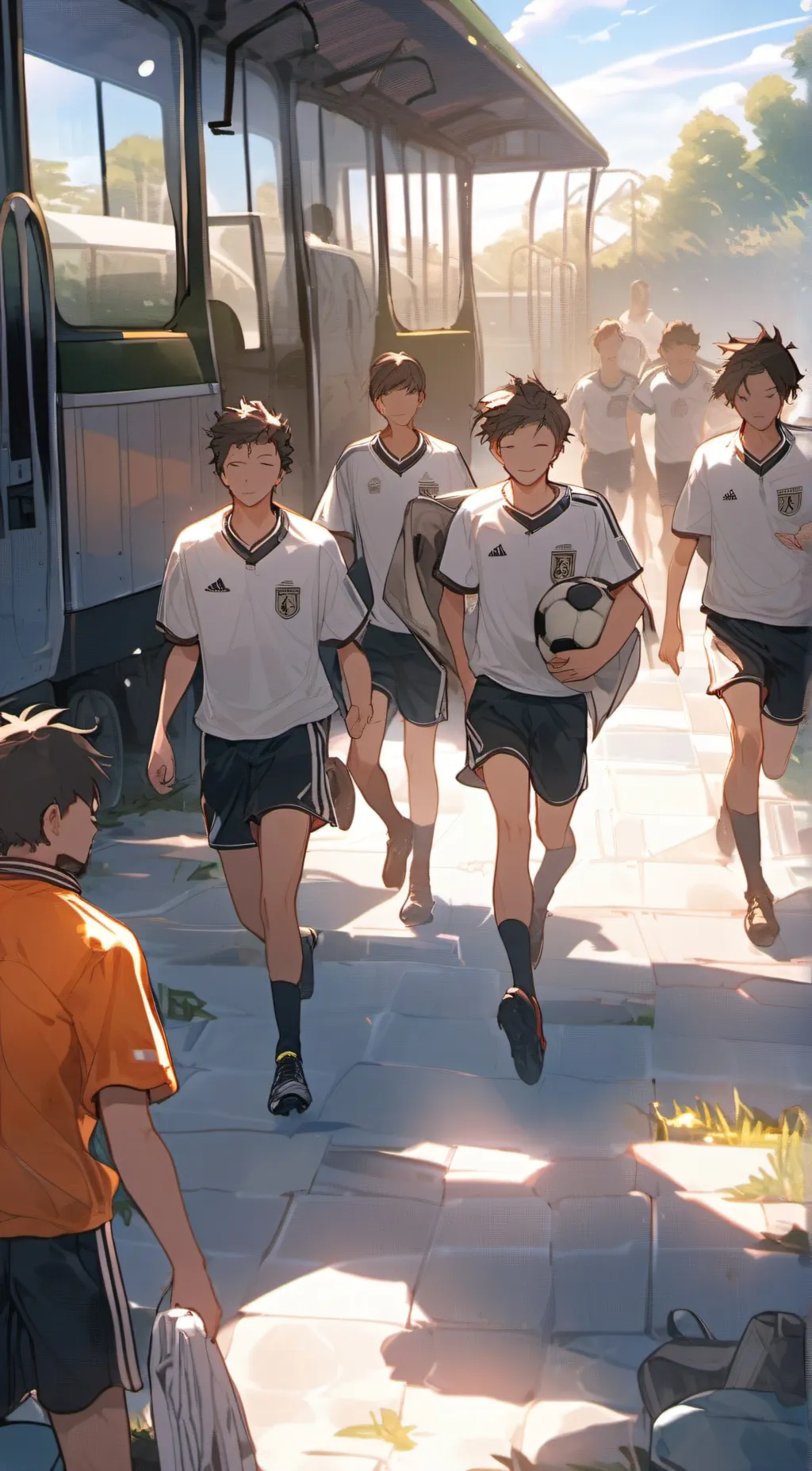 ai character: soccer background