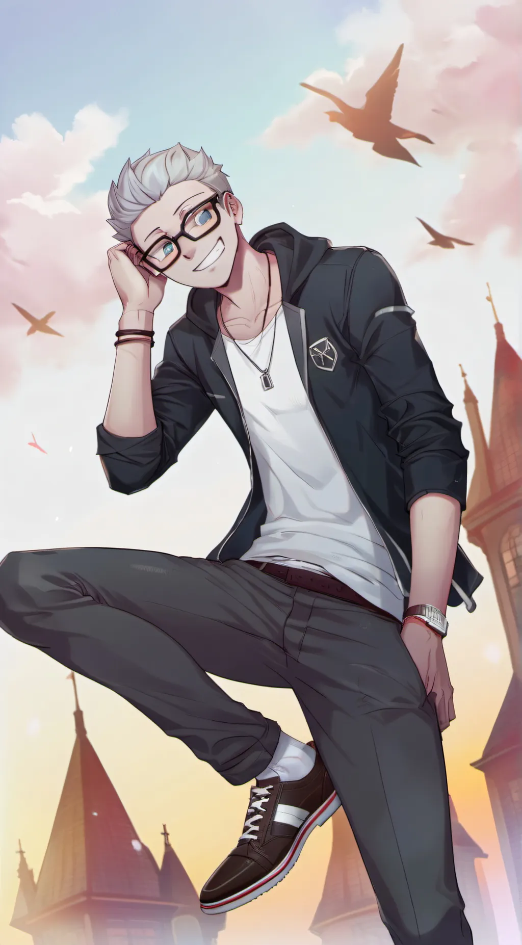 ai character:  boyfriend peter background