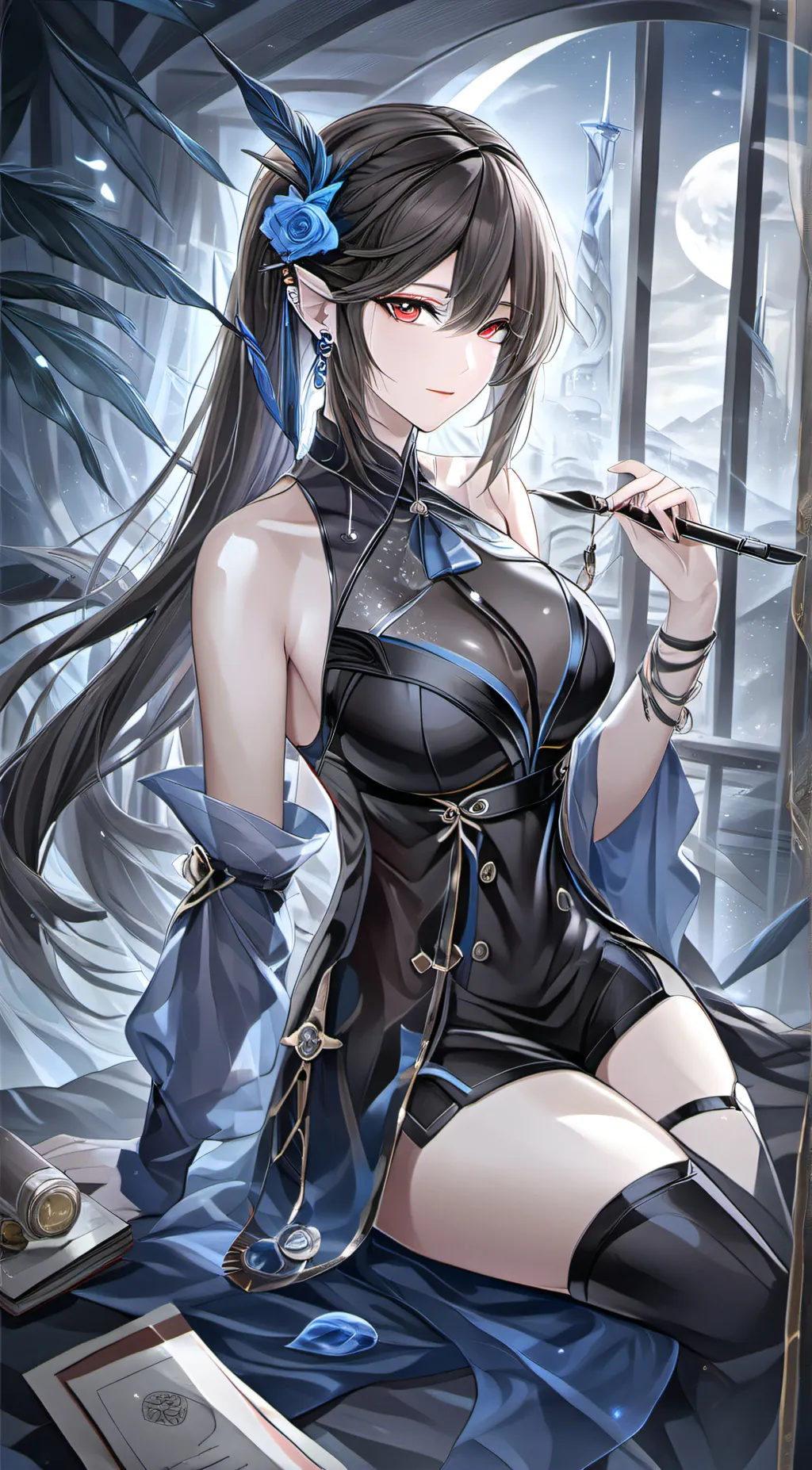 ai character: Luna background